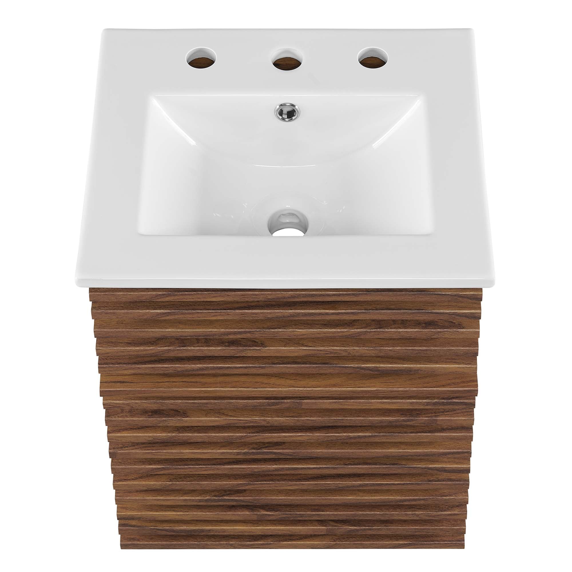 Render Wall-Mount Bathroom Vanity with White Basin Included