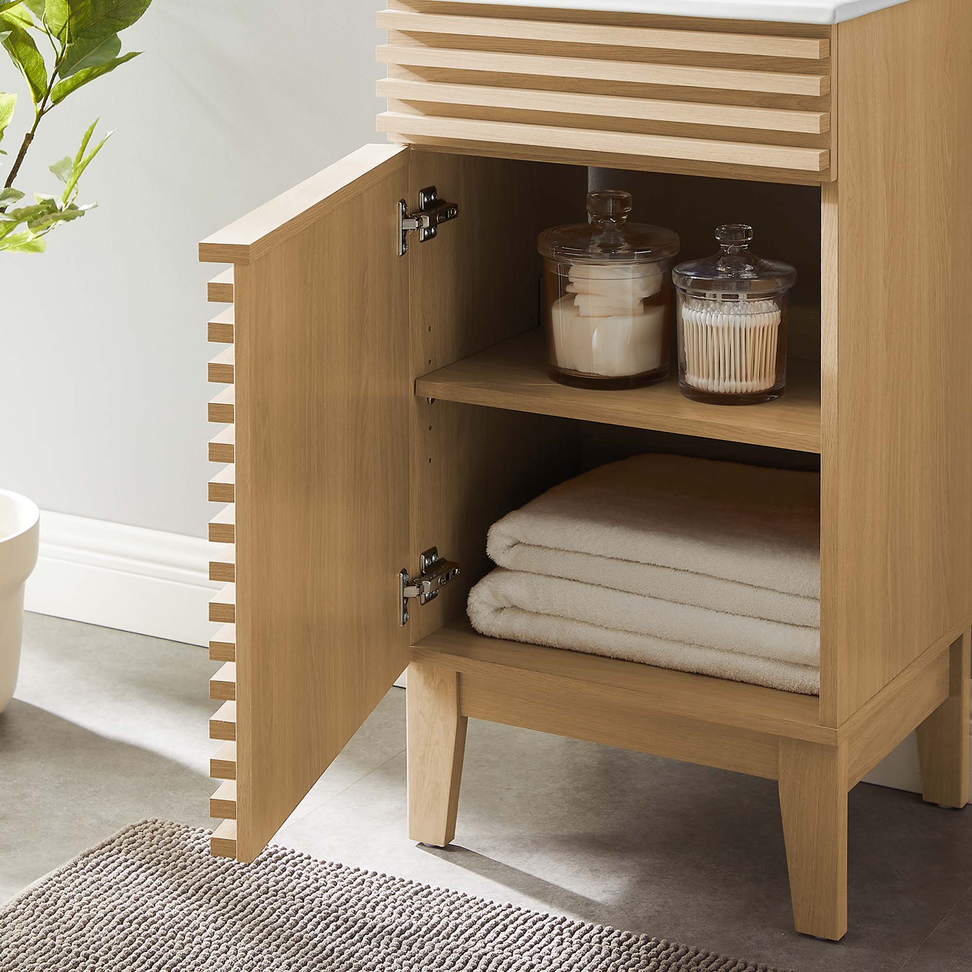 Render Bathroom Vanities with White Basin Included