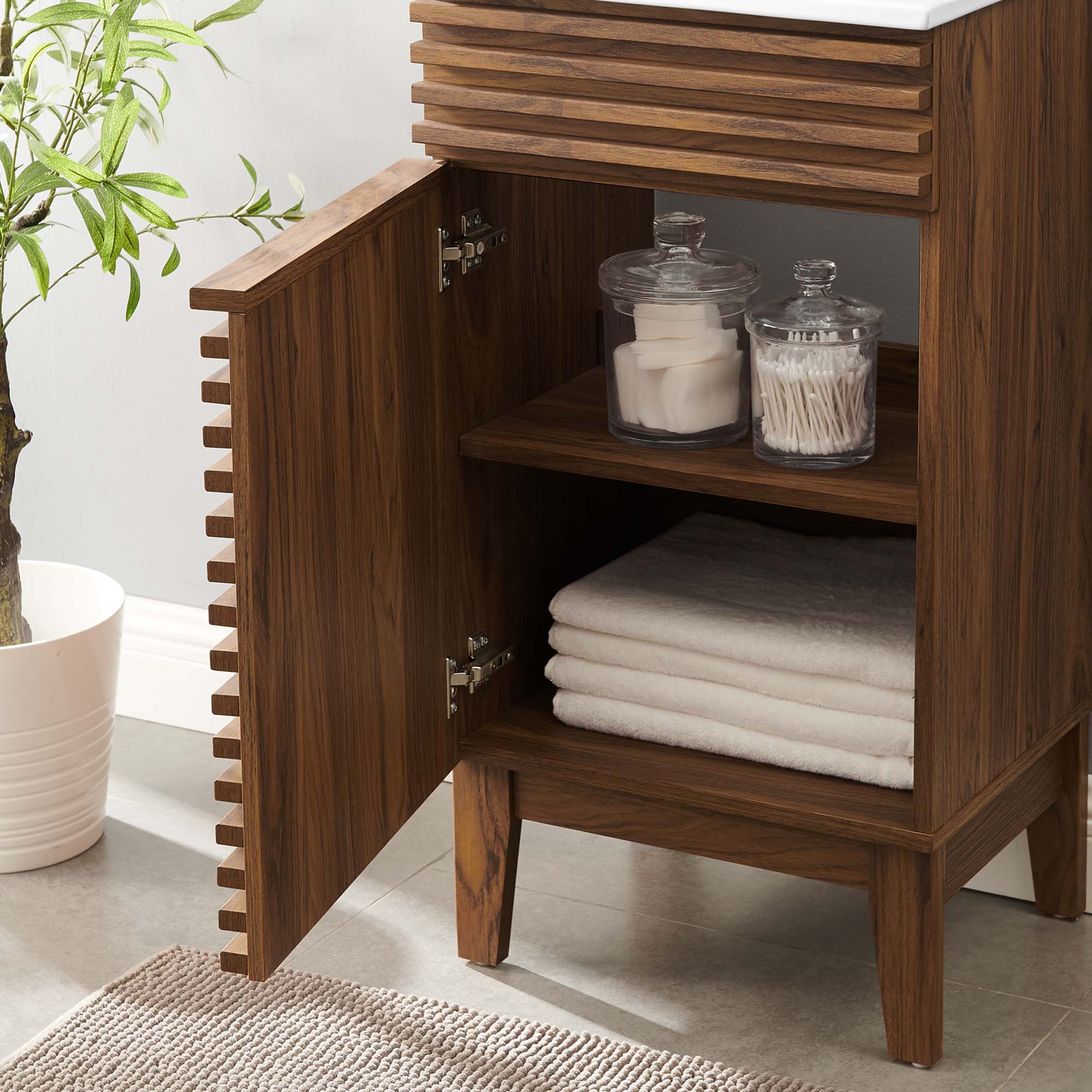 Render Bathroom Vanities with White Basin Included