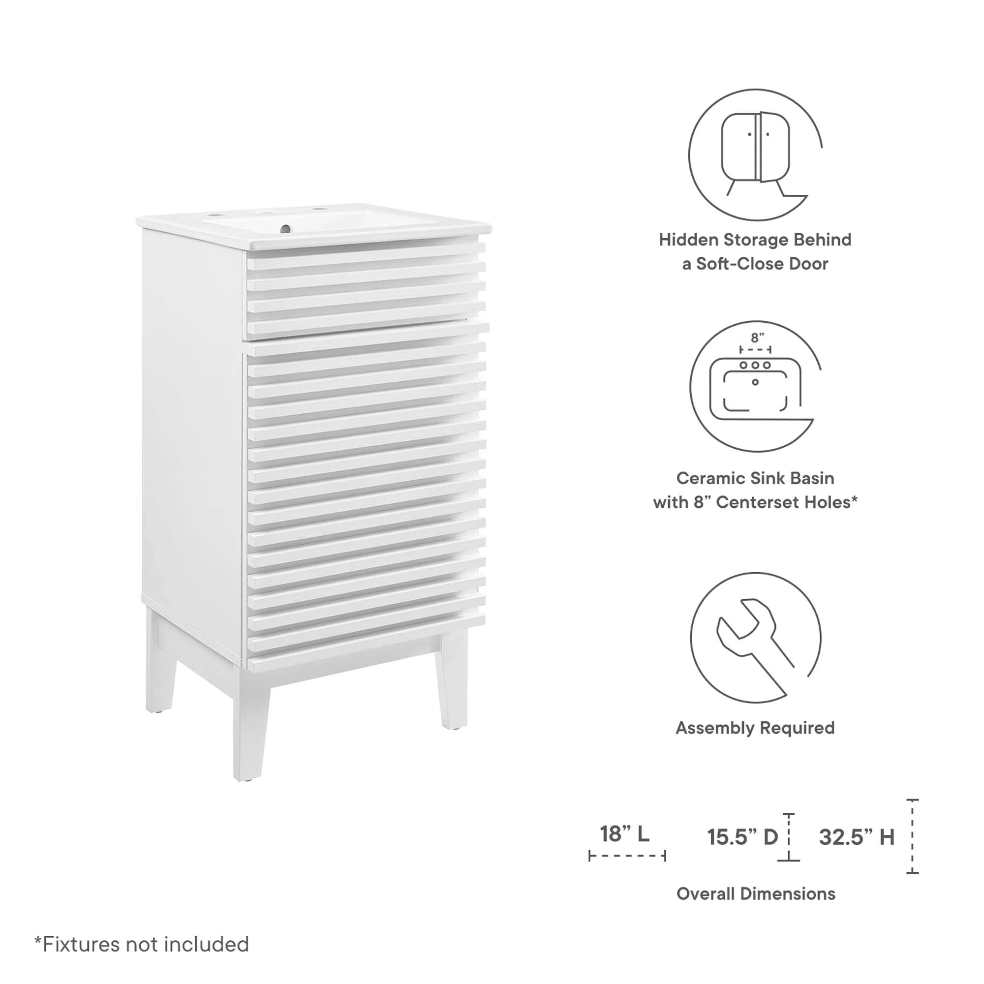 Meubles de salle de bain en bois avec vasque blanche incluse