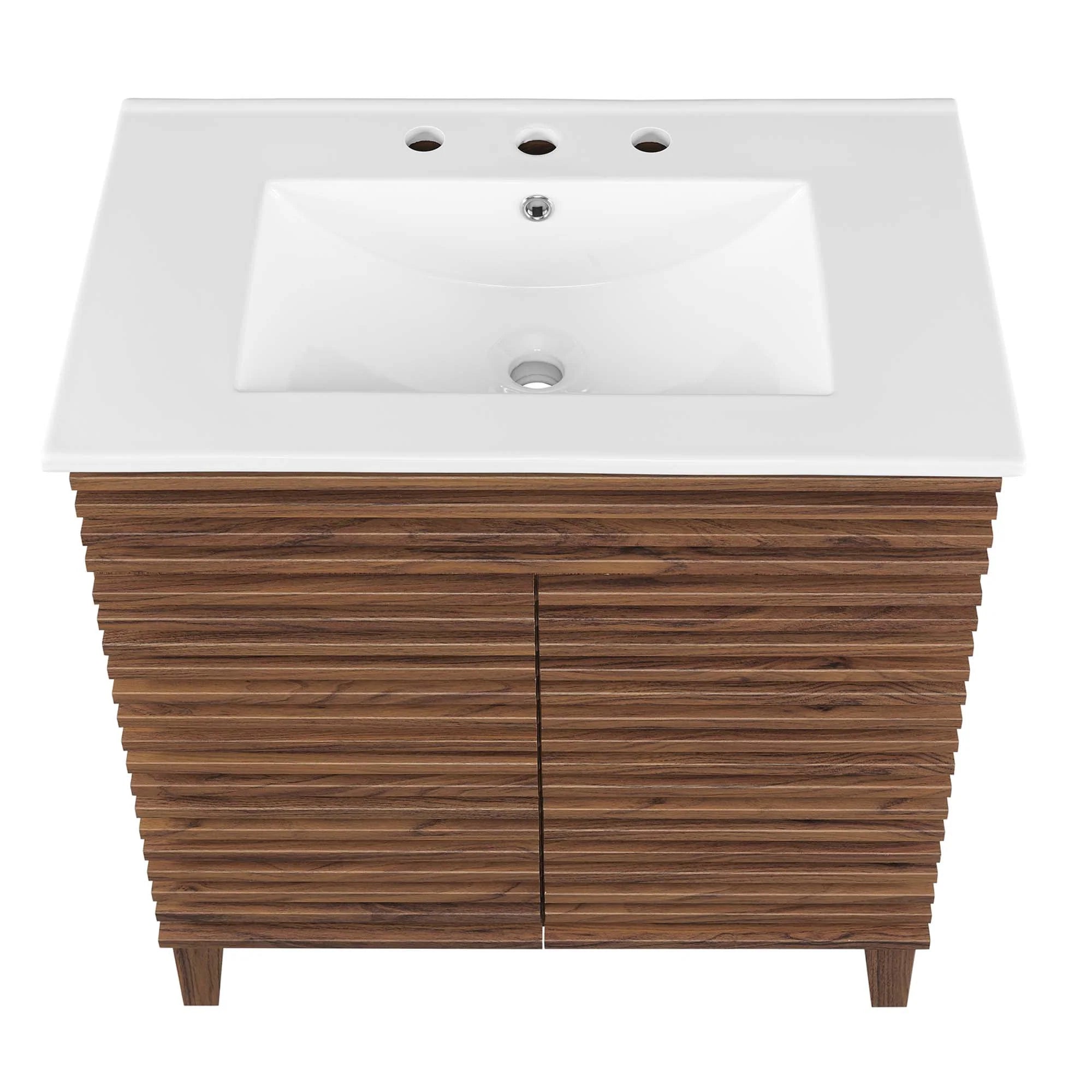 Render Bathroom Vanities with White Basin Included