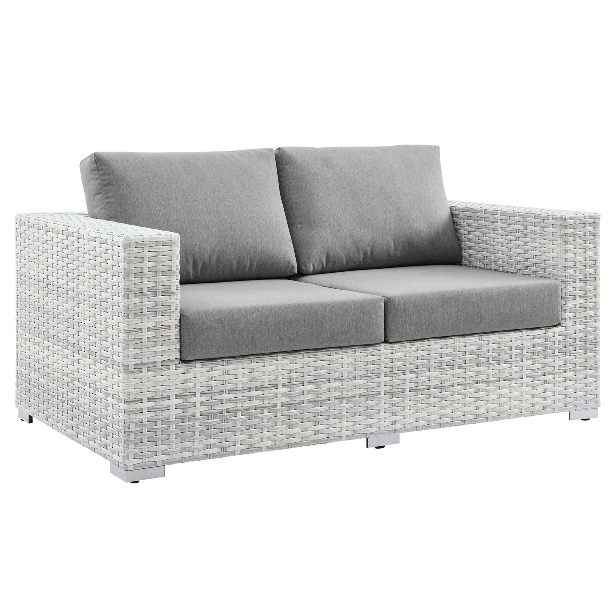 Convene 4-Piece Outdoor Patio Set in Light Gray Gray