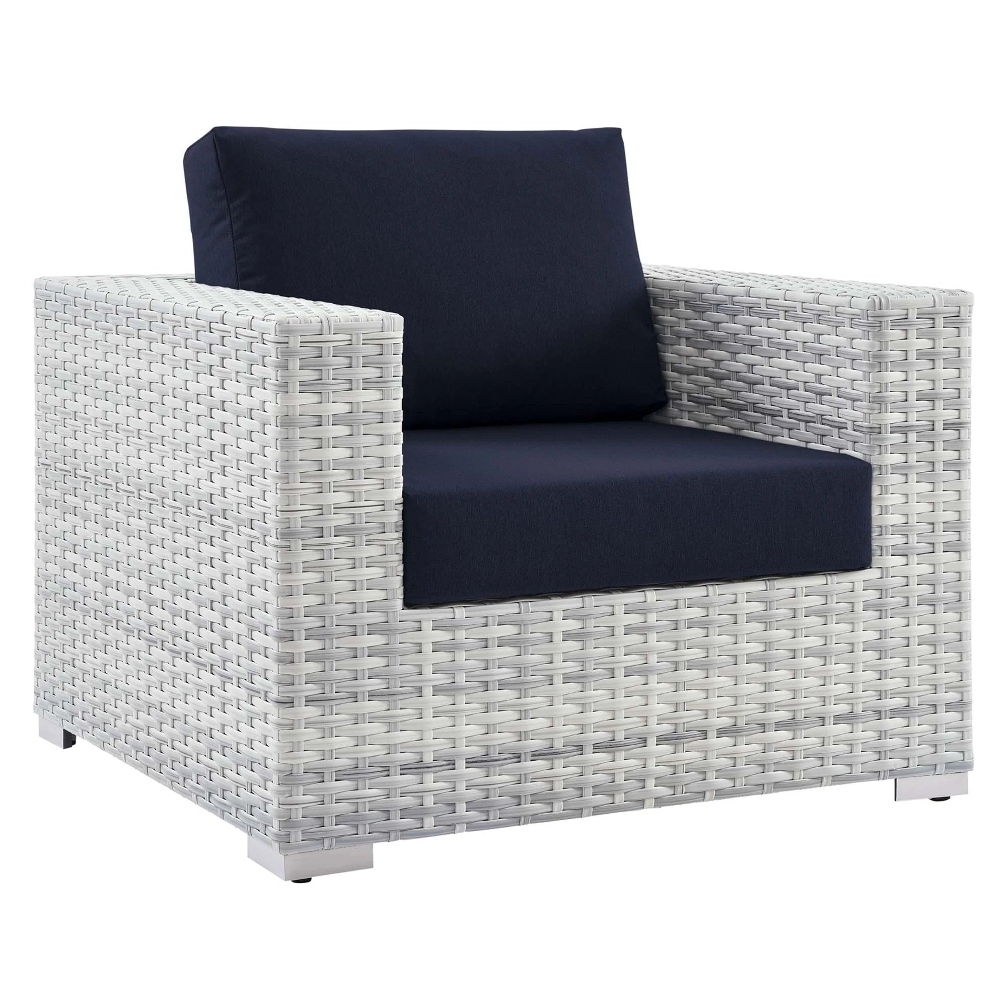Convene 4-Piece Outdoor Patio Set in Light Gray Navy