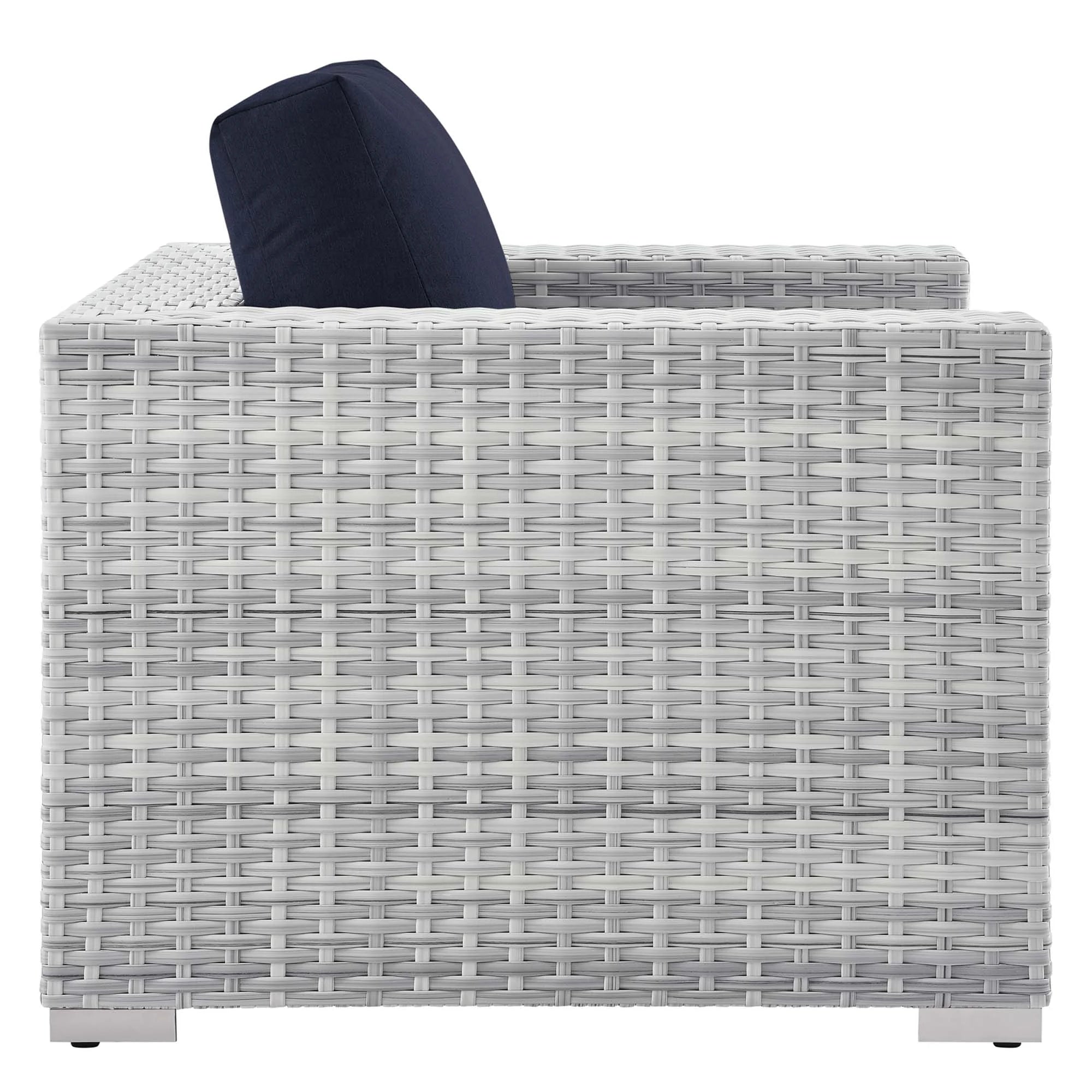 Convene 4-Piece Outdoor Patio Set in Light Gray Navy
