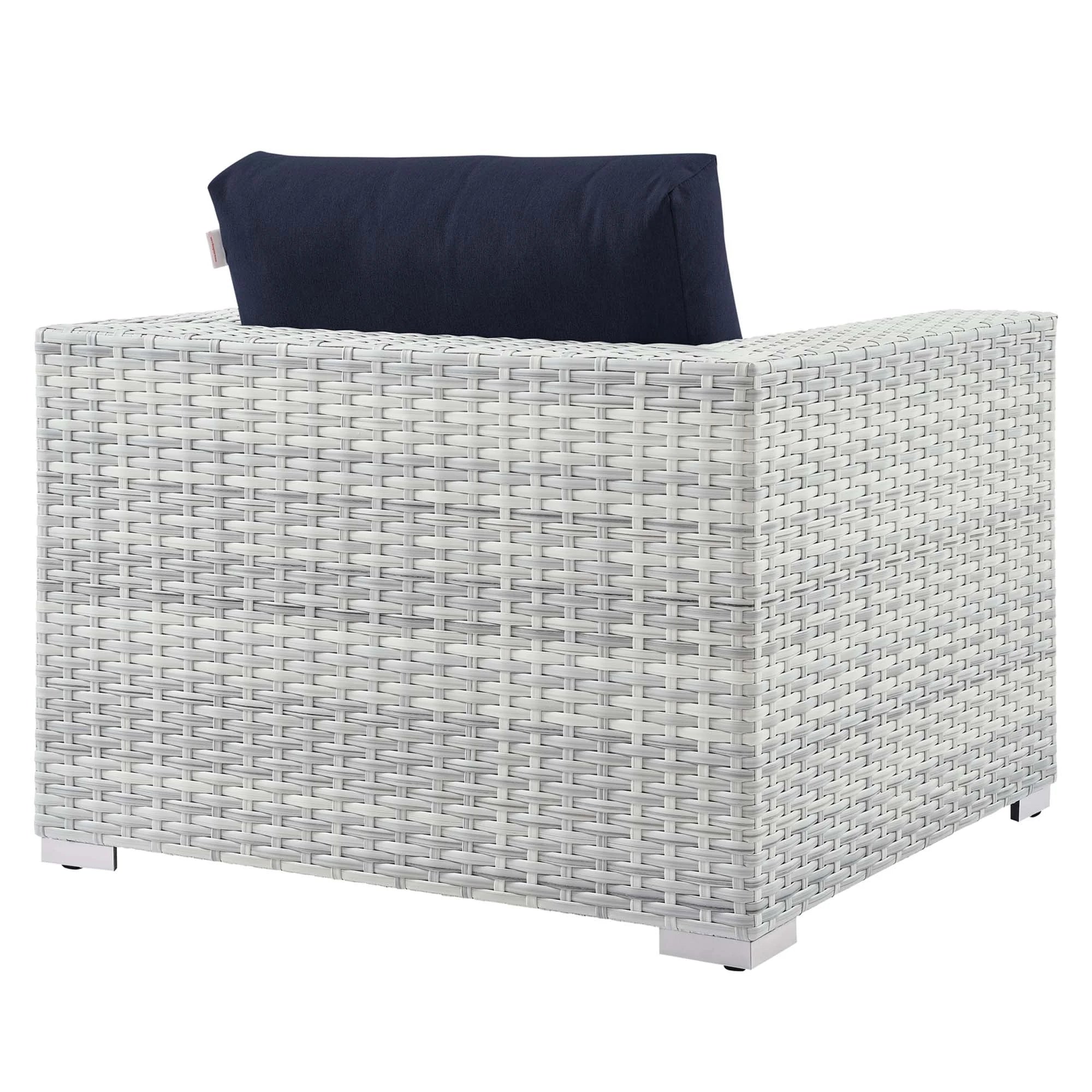 Convene 4-Piece Outdoor Patio Set in Light Gray Navy