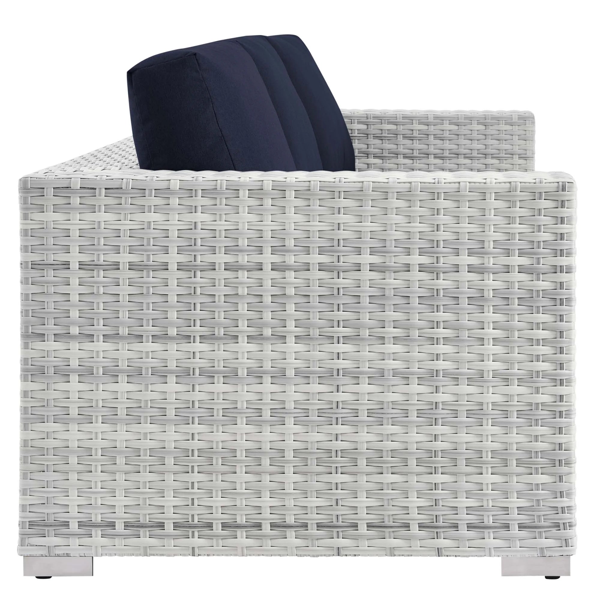 Convene 4-Piece Outdoor Patio Set in Light Gray Navy