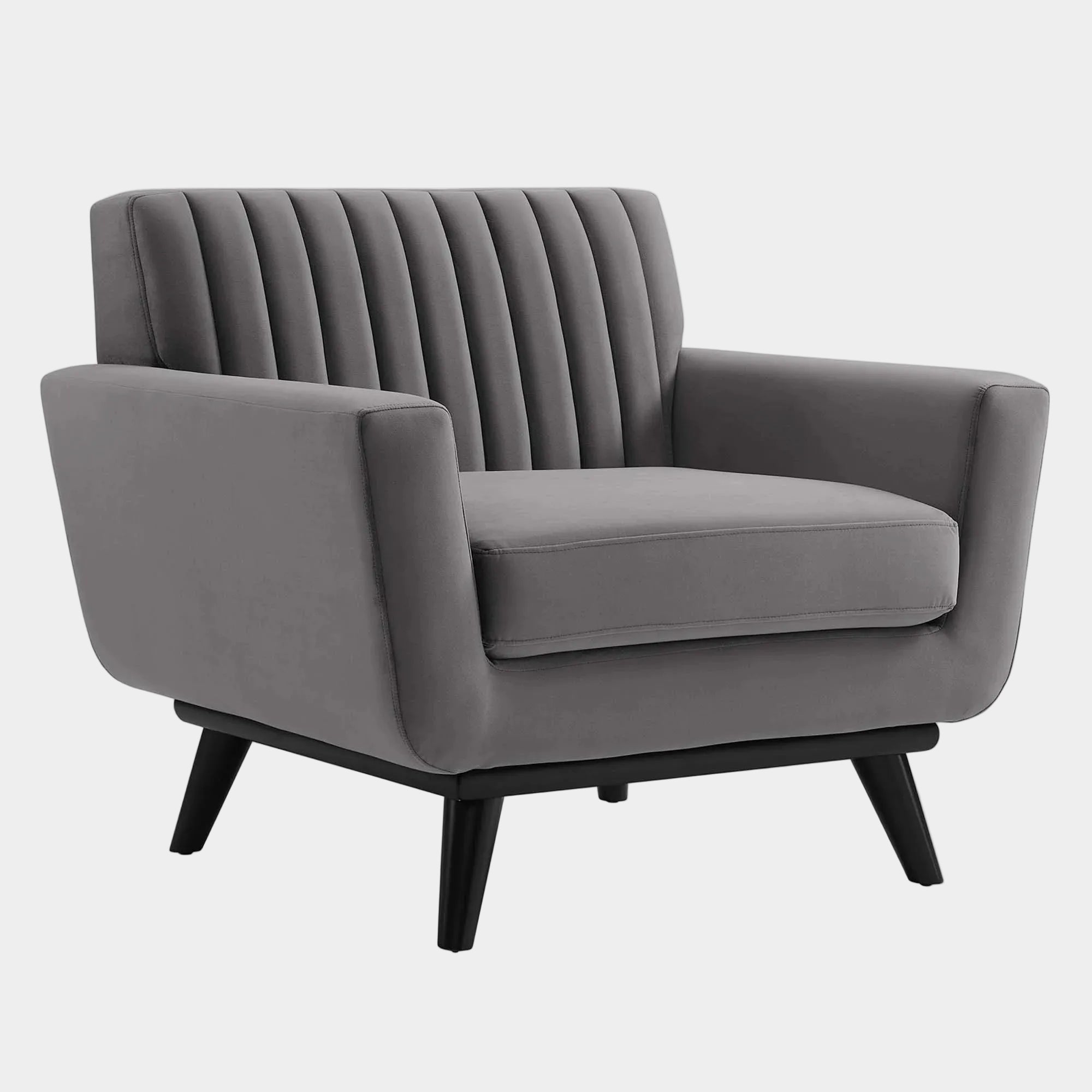 Engage Channel Tufted Performance Velvet Armchair