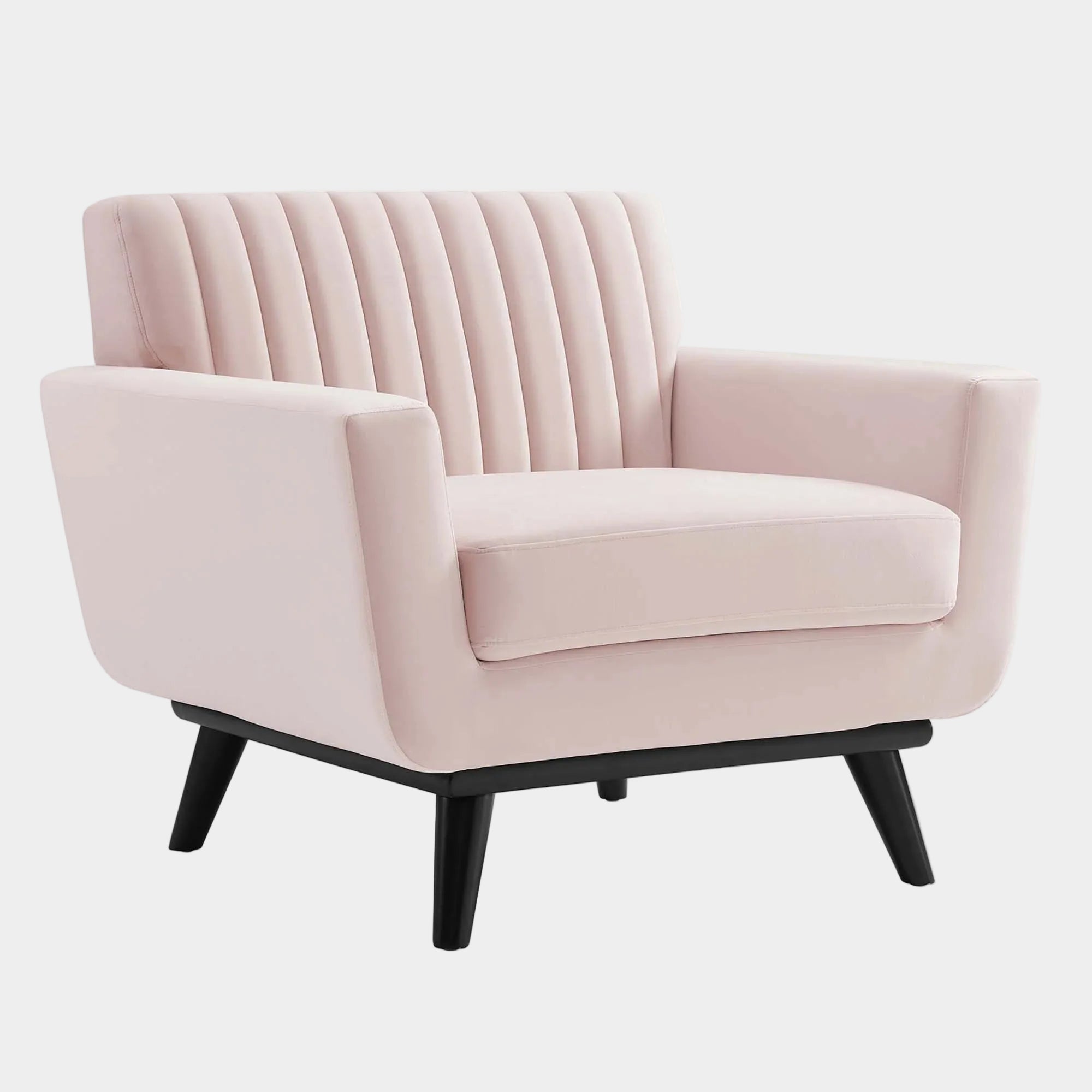 Engage Channel Tufted Performance Velvet Armchair