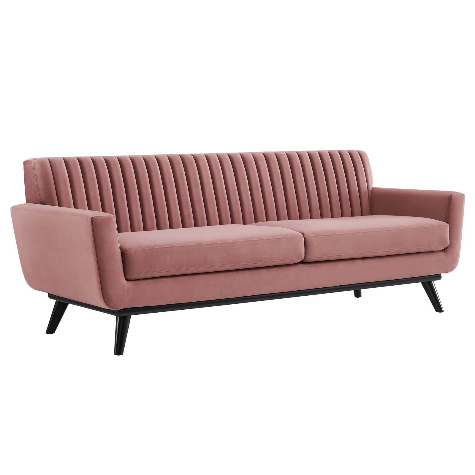 Gage Channel Tufted Velvet Sofa