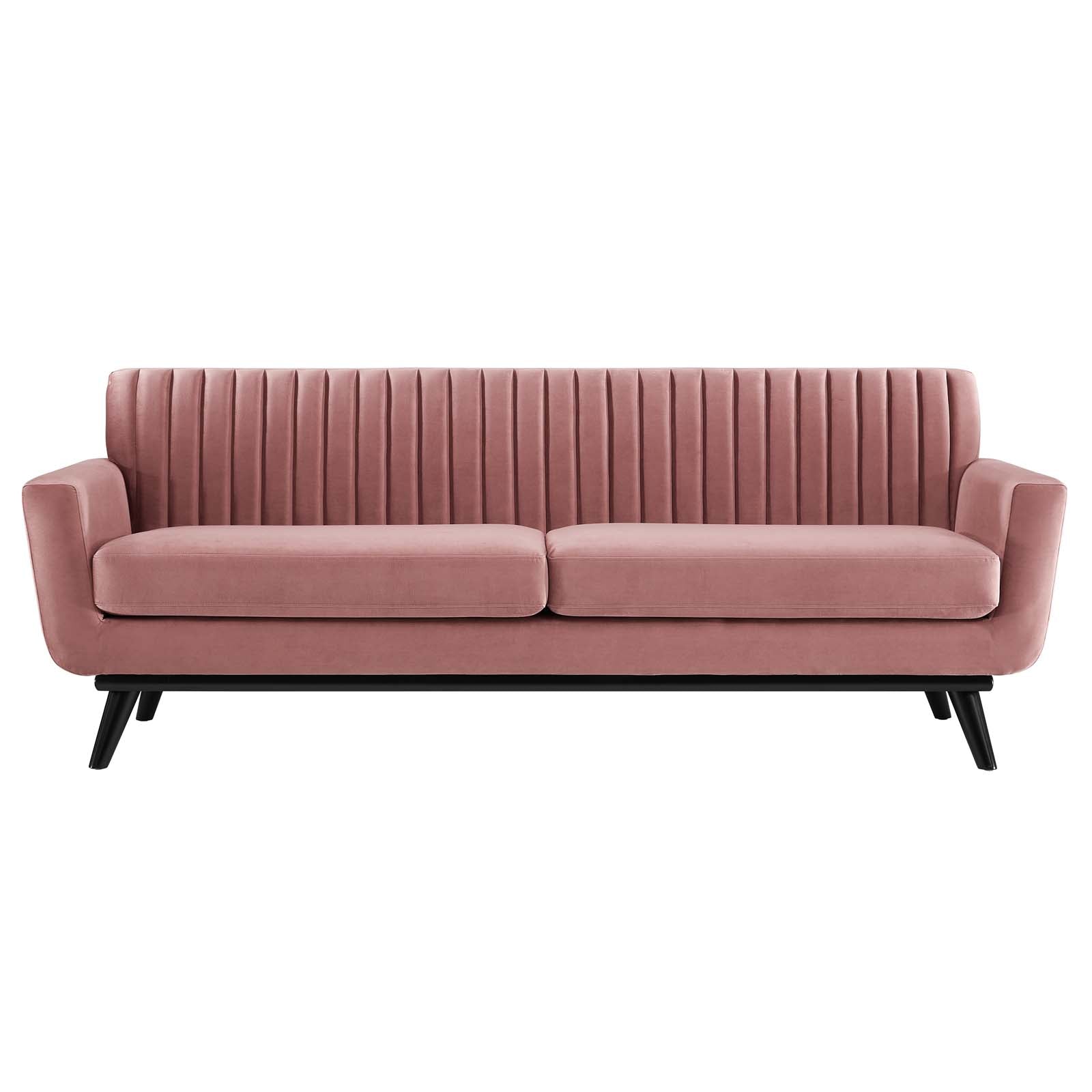 Gage Channel Tufted Velvet Sofa