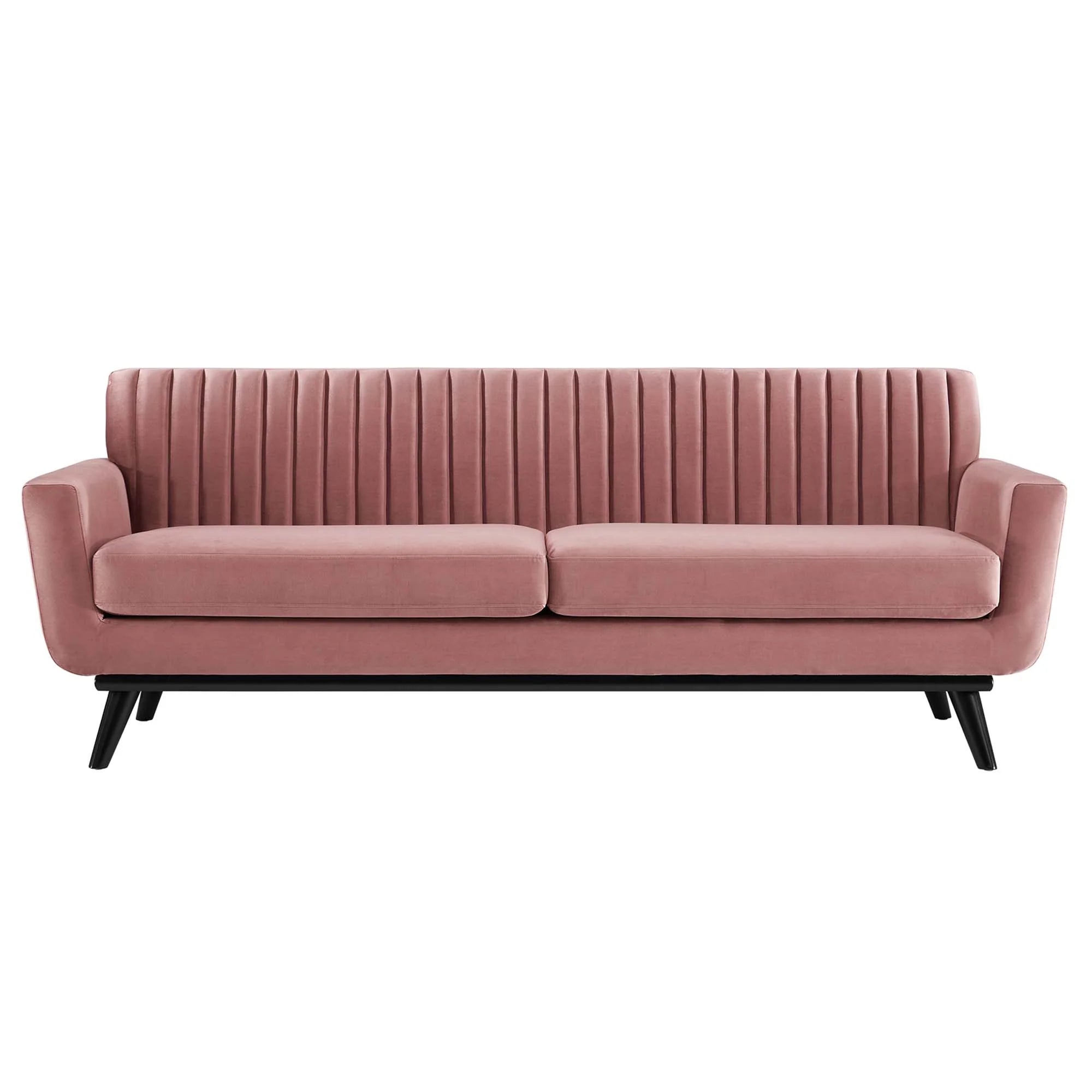 Engage Channel Tufted Performance Velvet Sofa