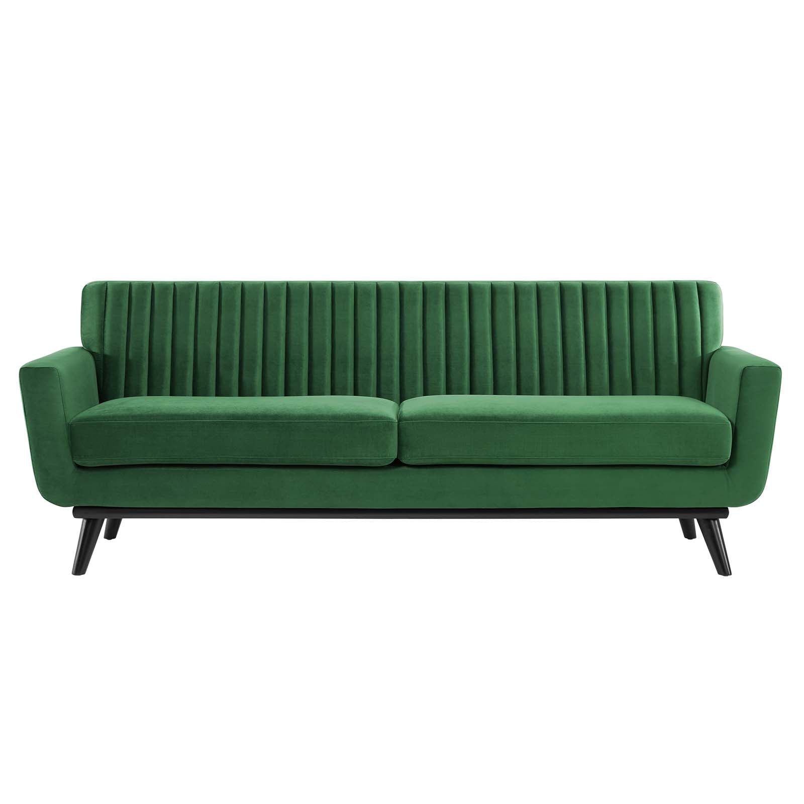 Gage Channel Tufted Velvet Sofa