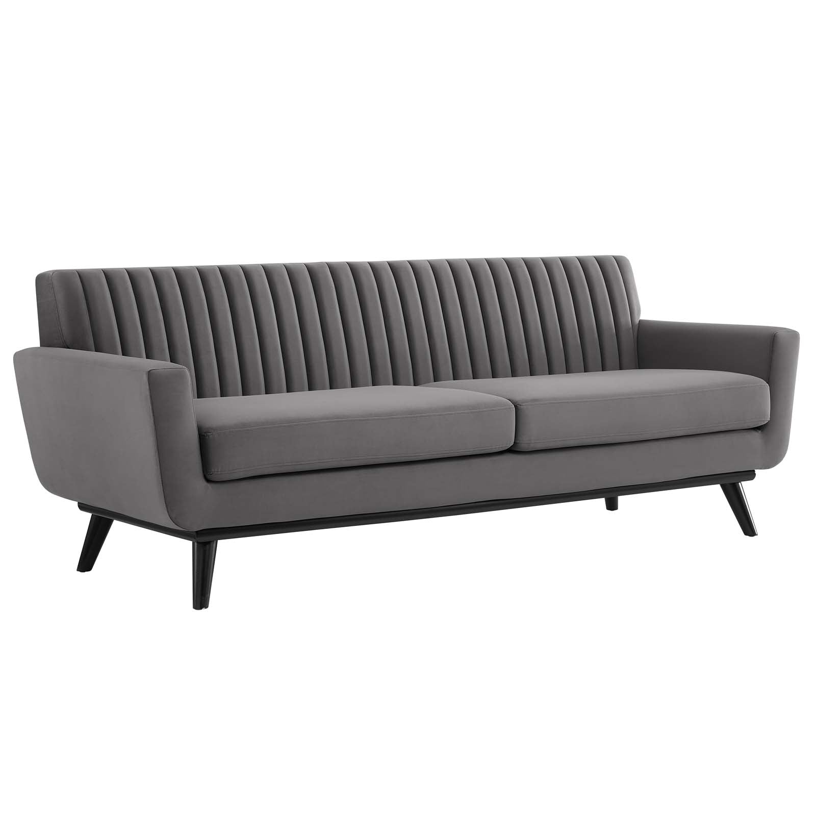 Gage Channel Tufted Velvet Sofa