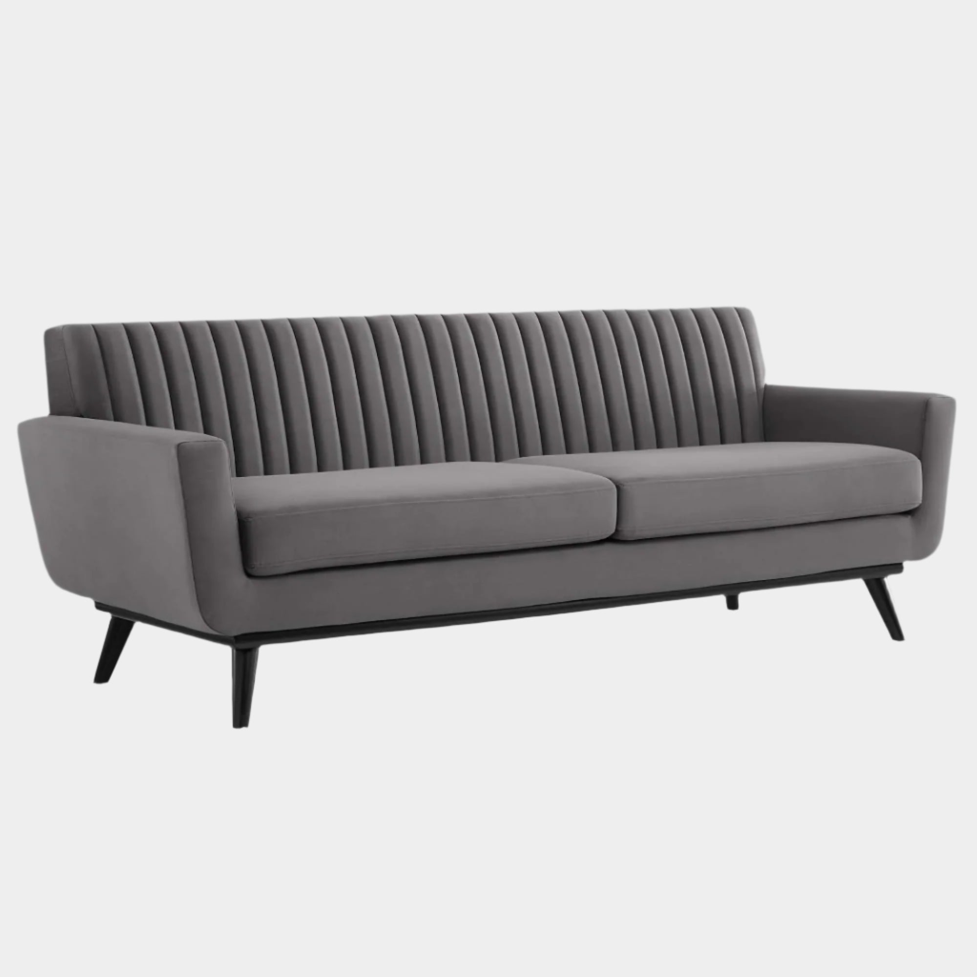 Engage Channel Tufted Performance Velvet Sofa