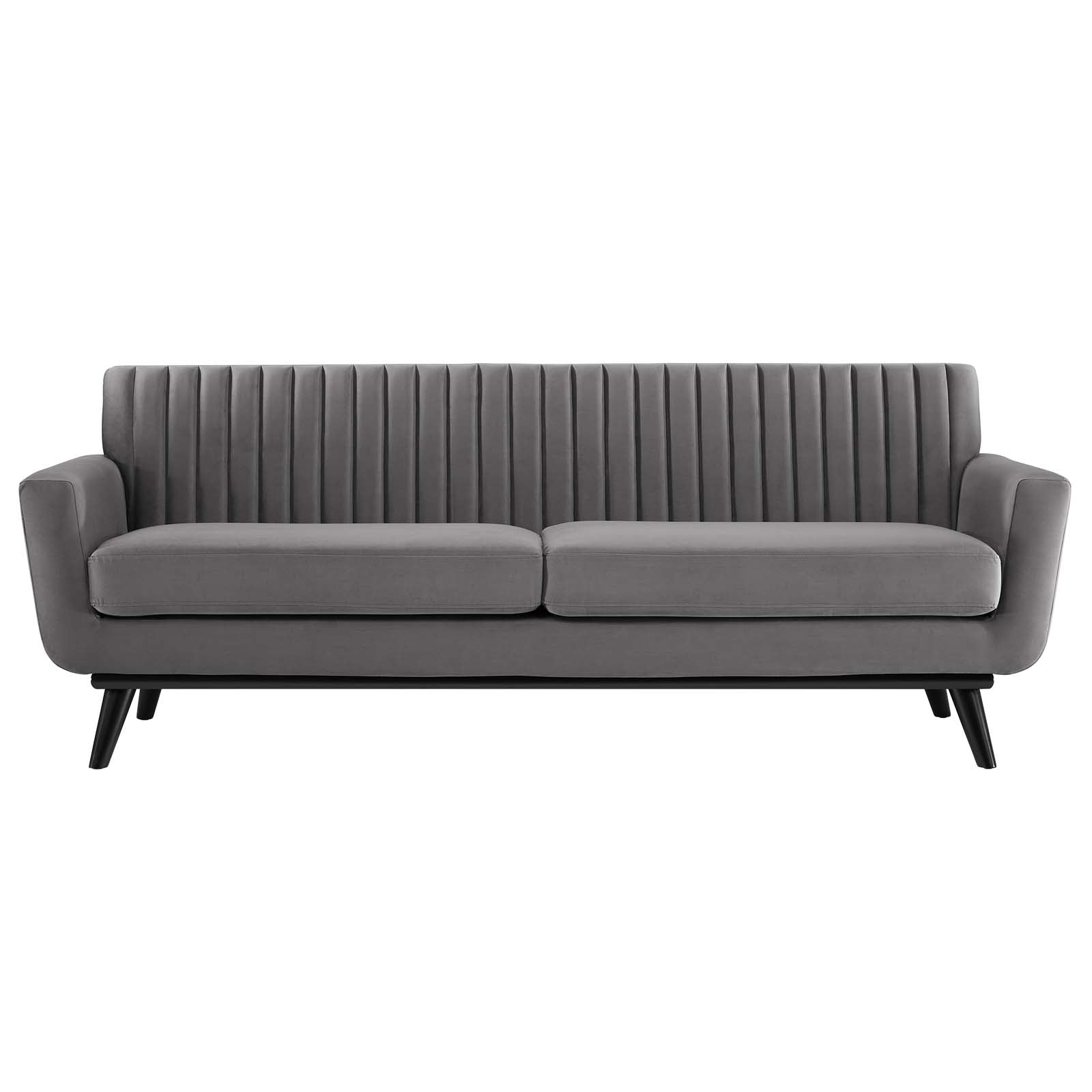 Gage Channel Tufted Velvet Sofa