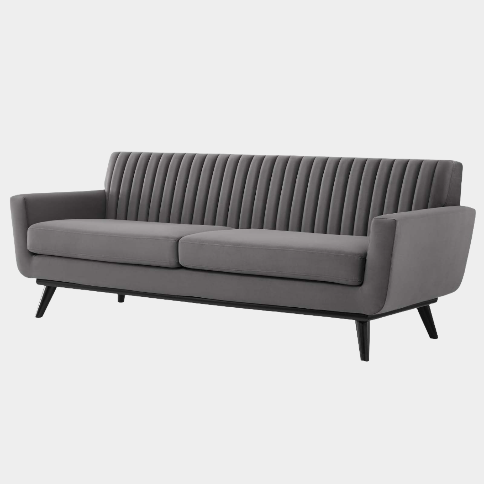 Gage Channel Tufted Velvet Sofa