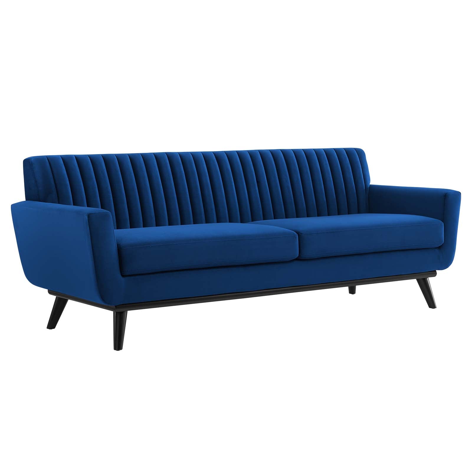 Gage Channel Tufted Velvet Sofa