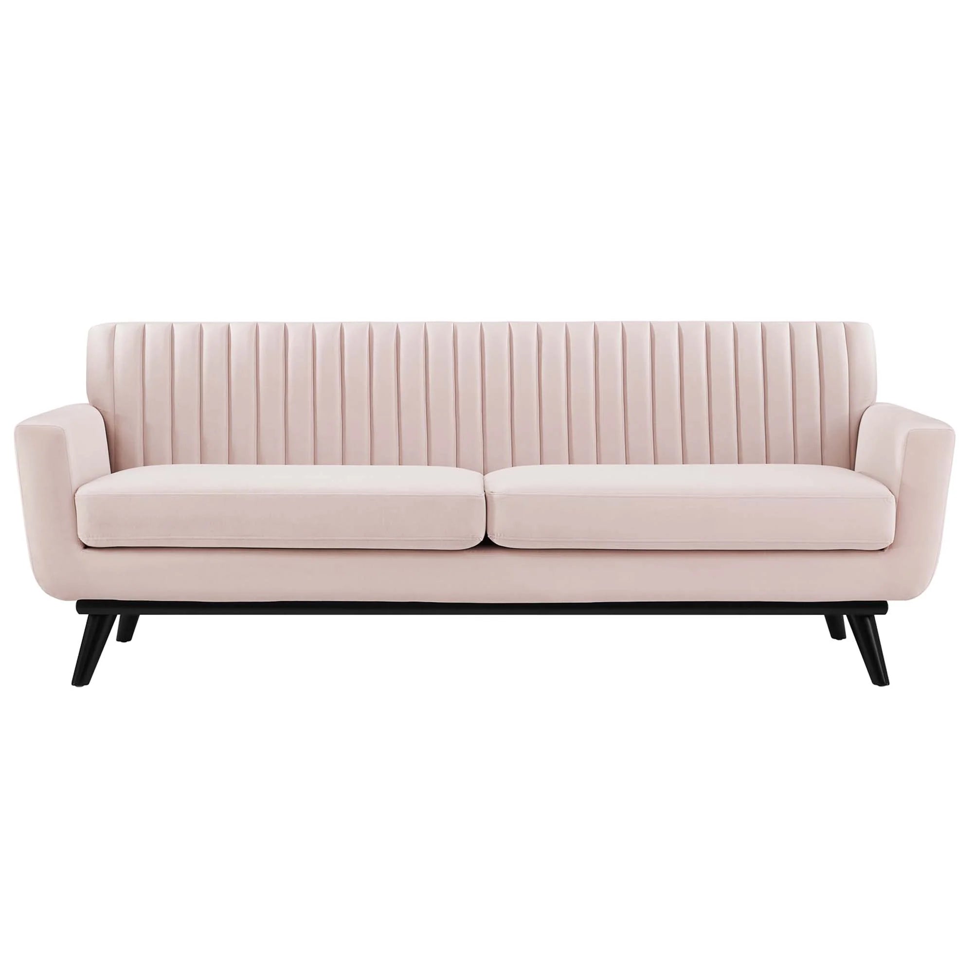 Engage Channel Tufted Performance Velvet Sofa