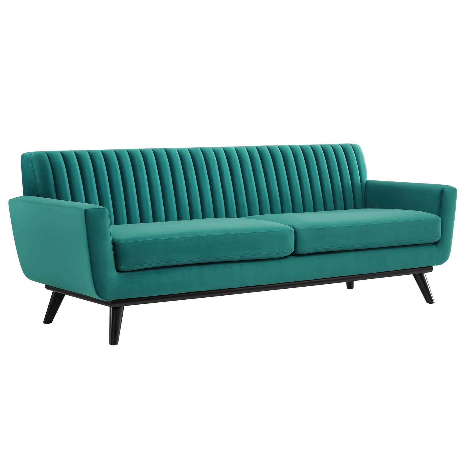 Gage Channel Tufted Velvet Sofa