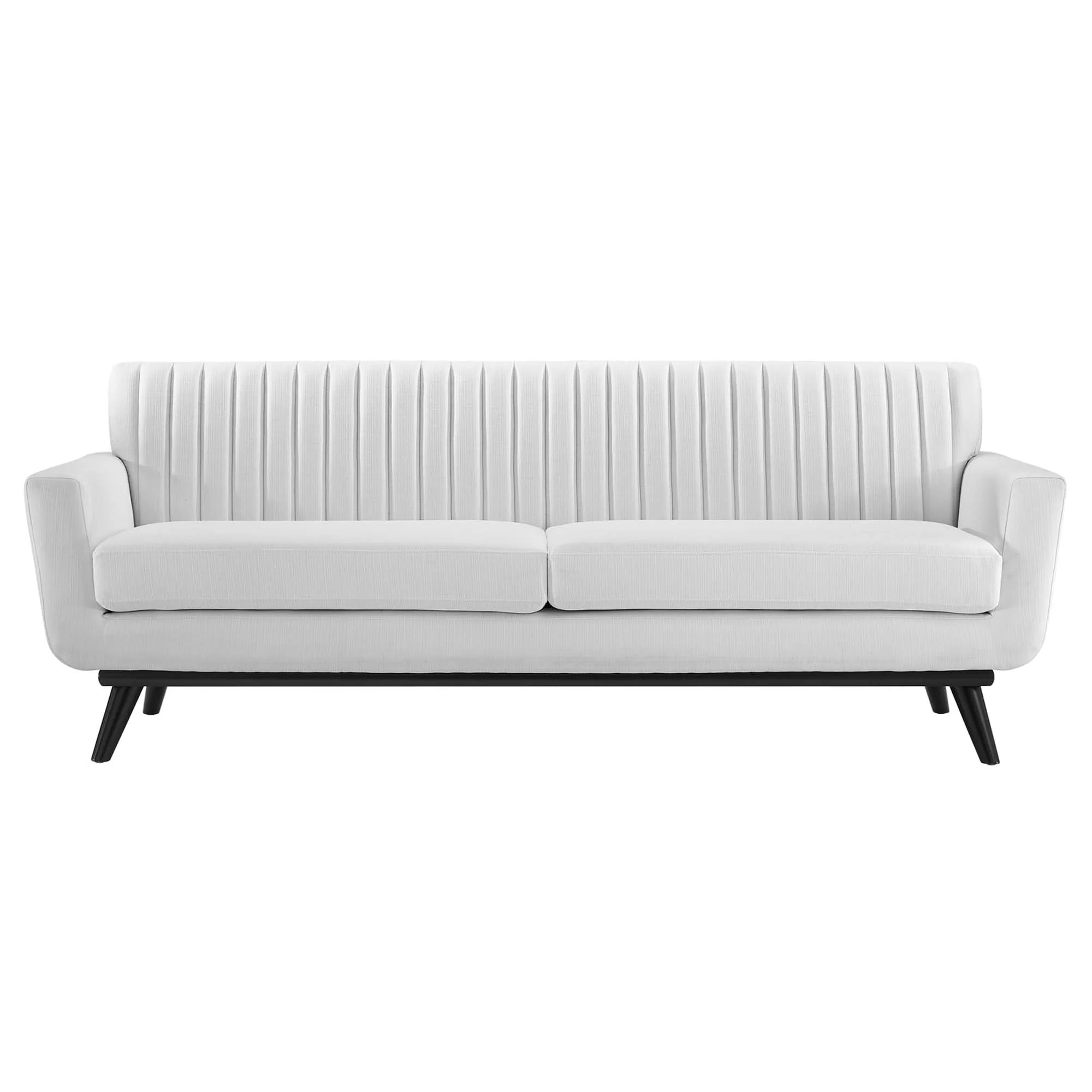 Engage Channel Tufted Fabric Sofa