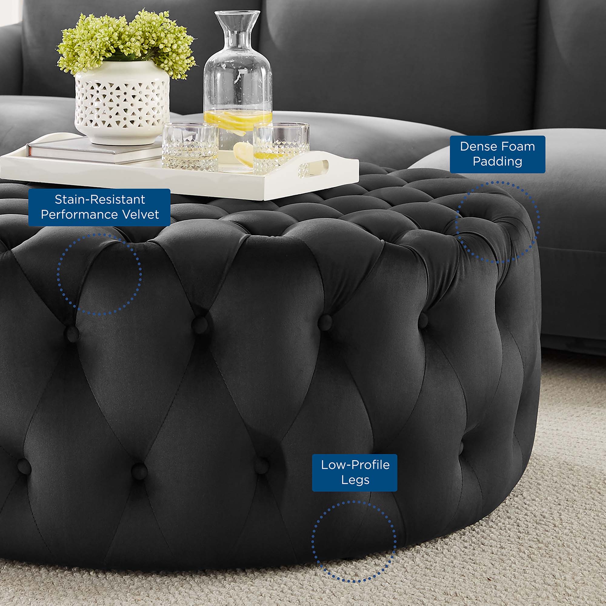 Chaise sans accoudoirs rembourrée en duvet Commix
