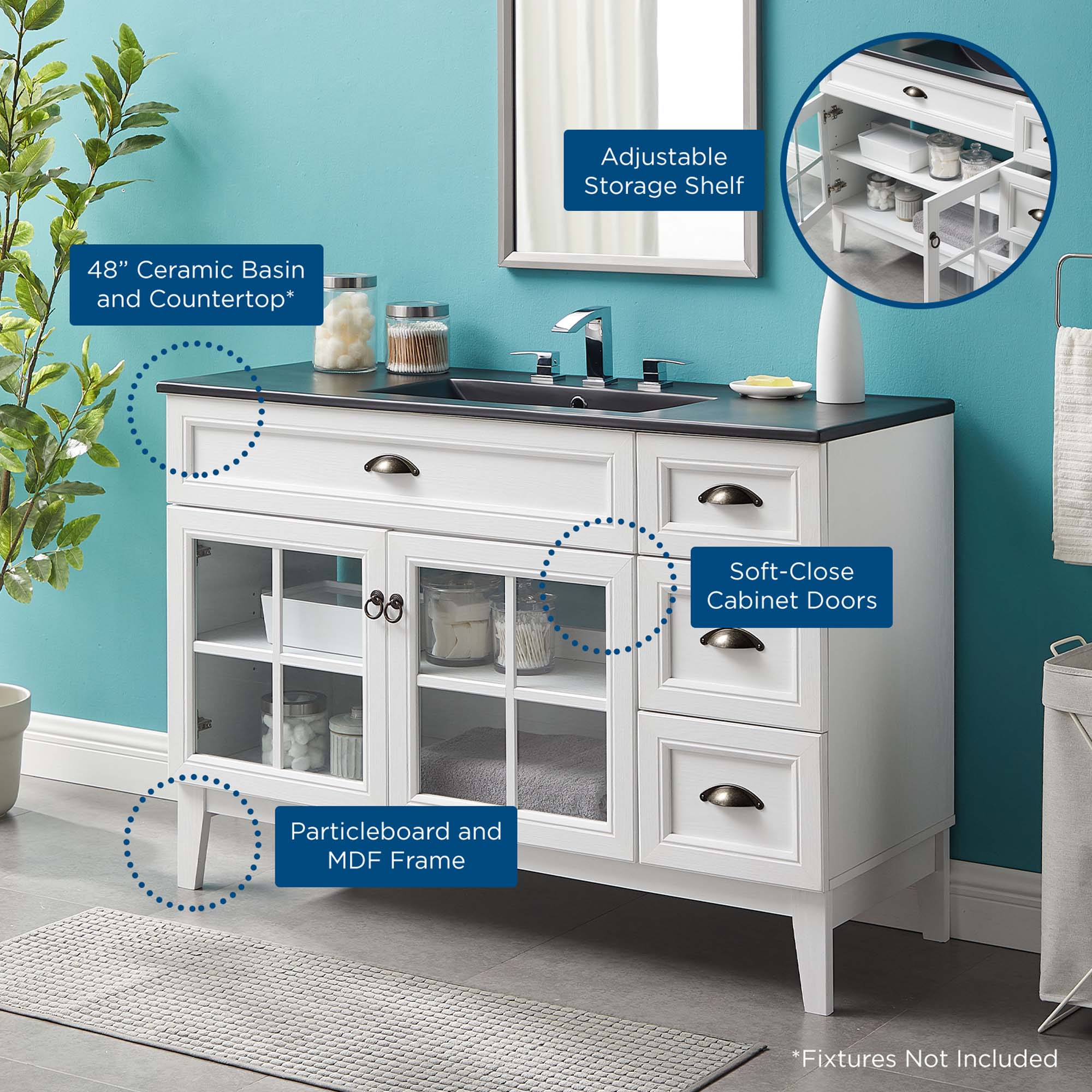 Isle Bathroom Vanity Basin Included