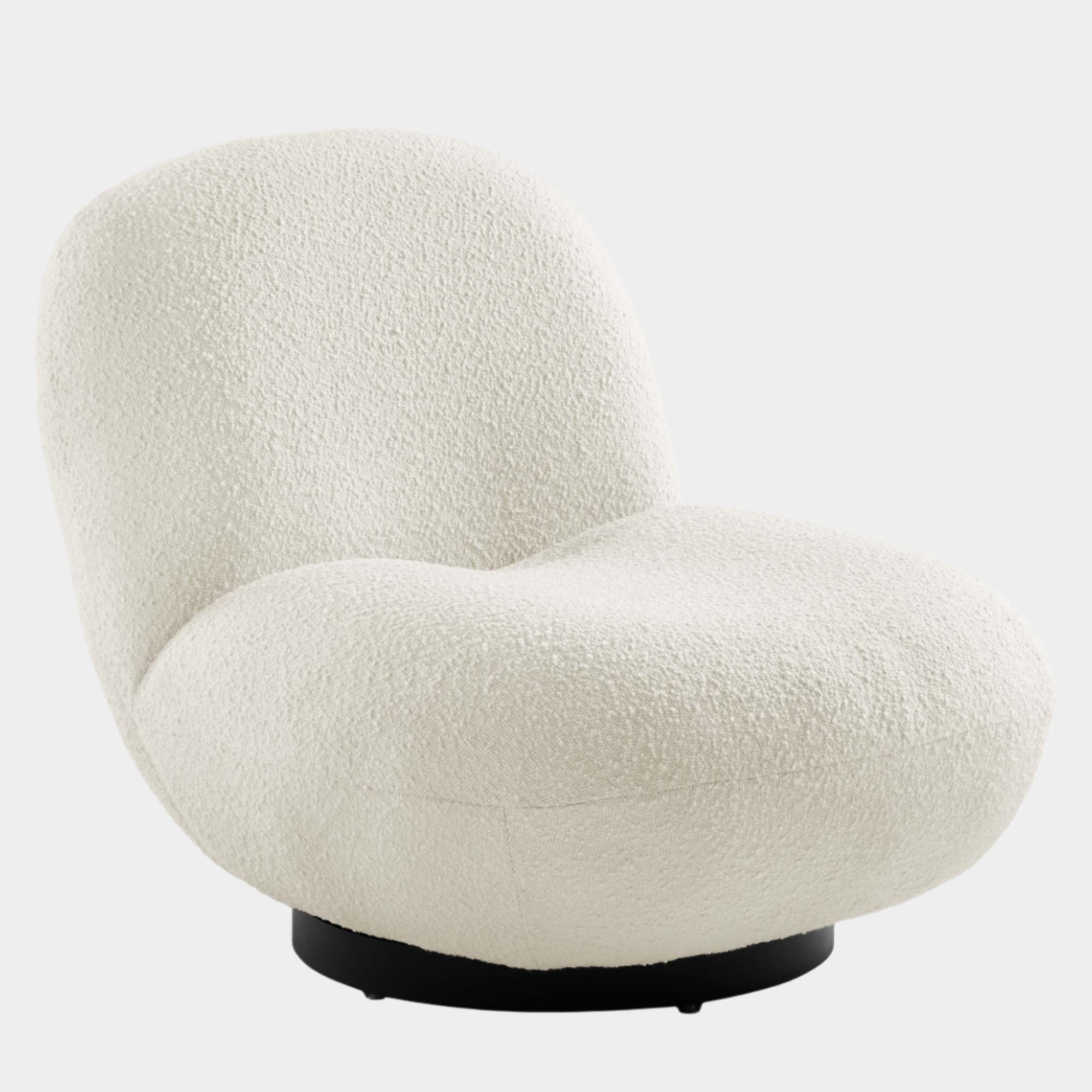 Kindred Boucle Upholstered Upholstered Fabric Swivel Chair