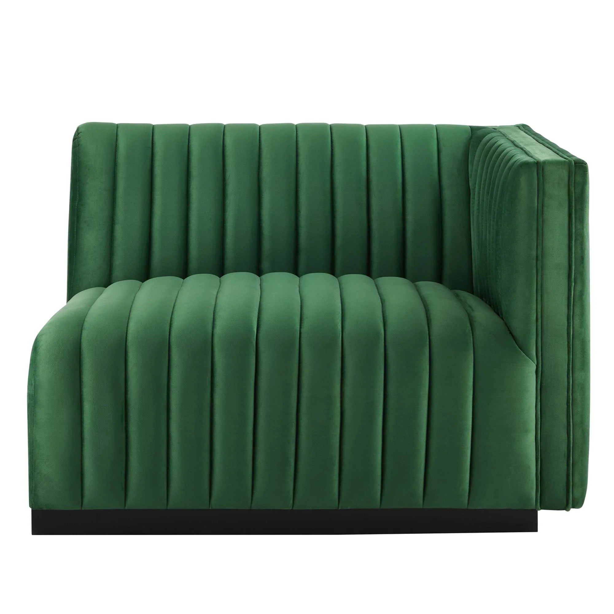 Conjure Channel Tufted Performance Velvet Right-Arm Chair