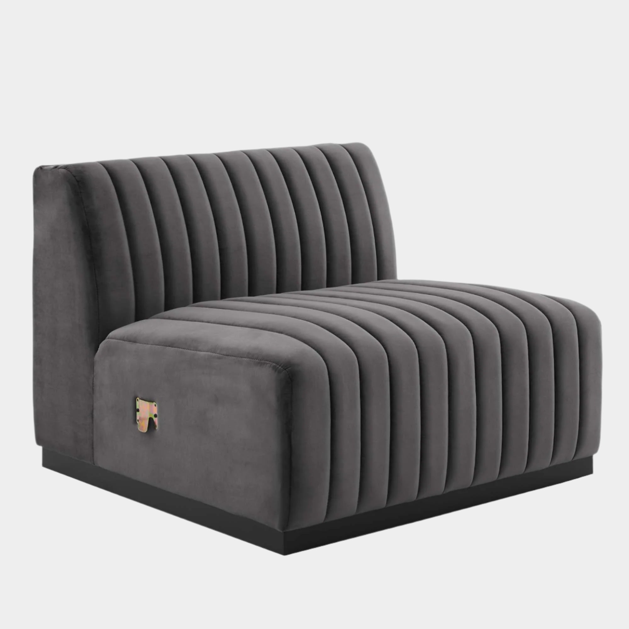 Conjure Channel Tufted Performance Velvet Armless Chair