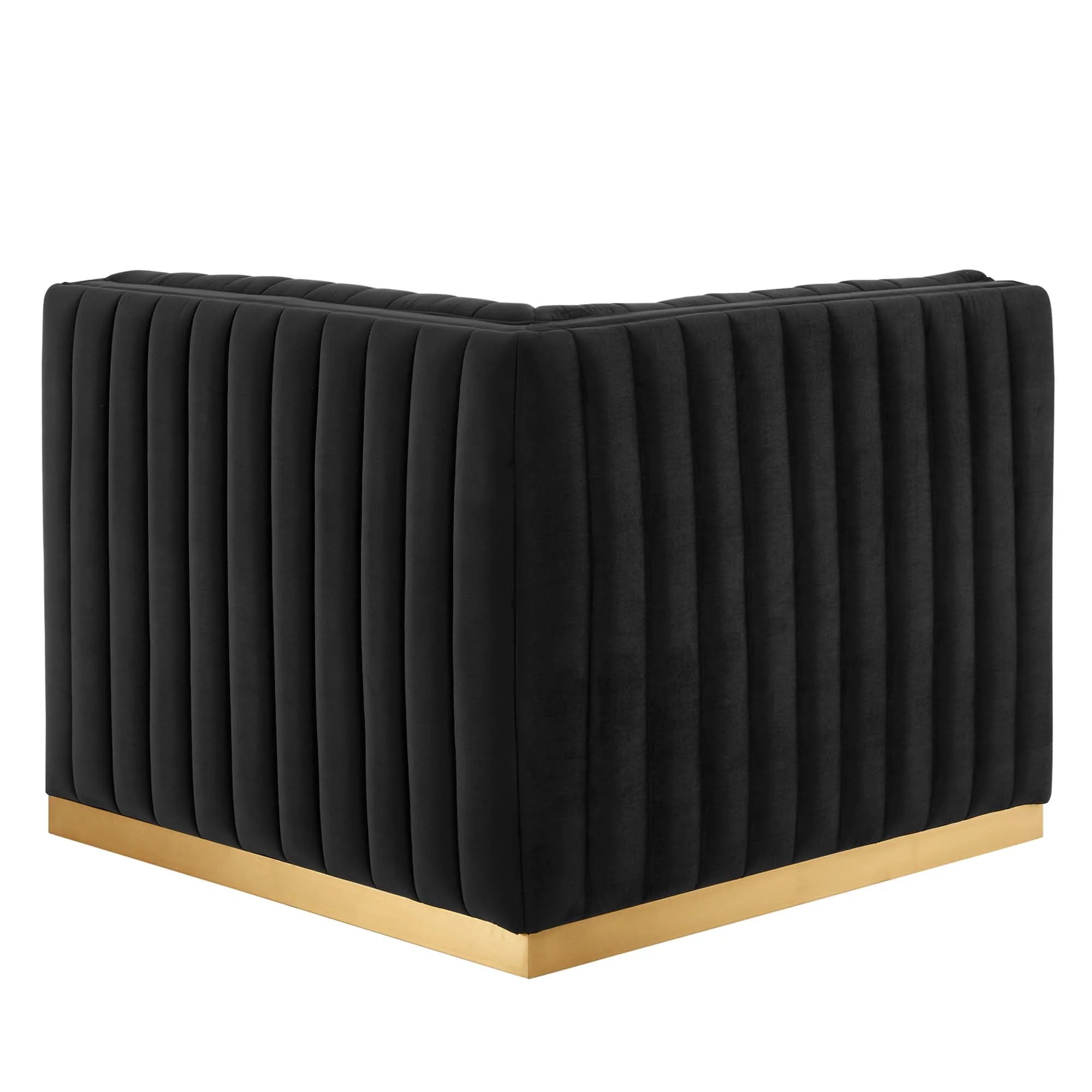 Conjure Channel Tufted Performance Velvet Left Corner Chair