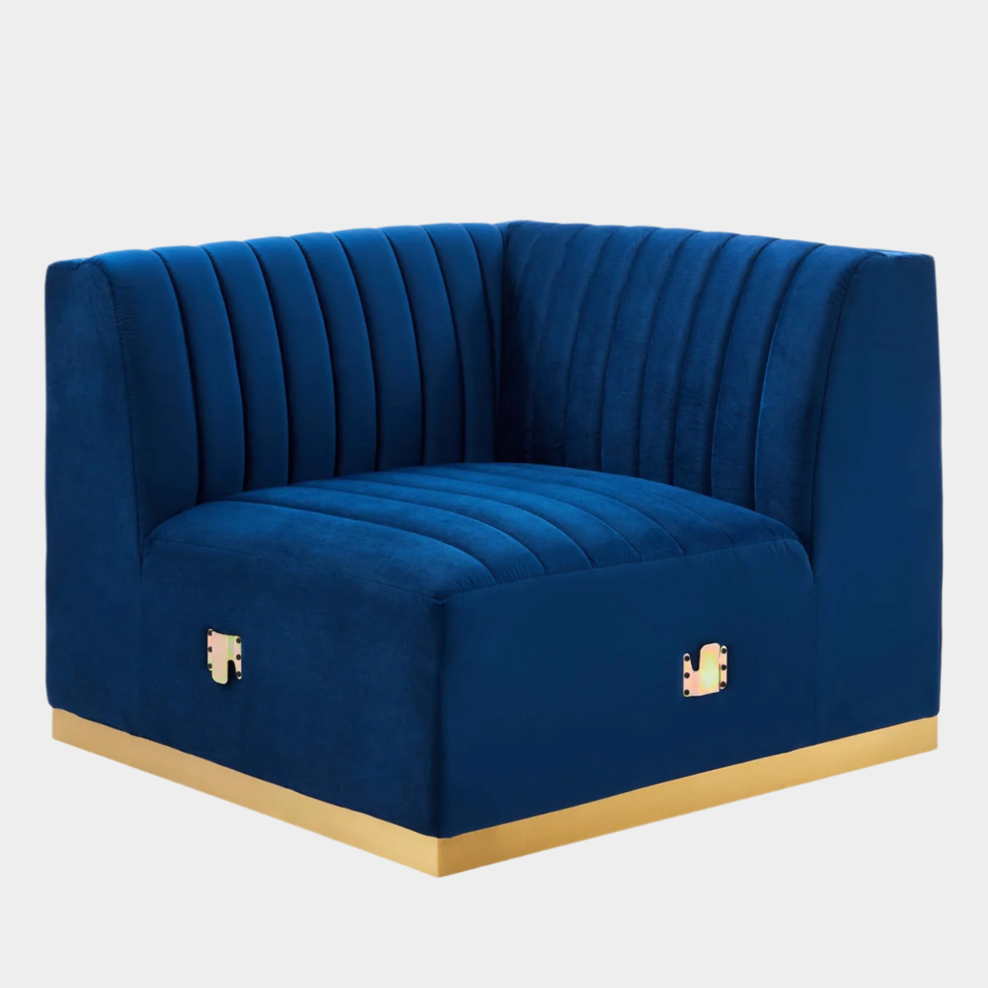 Conjure Channel Tufted Performance Velvet Right Corner Chair