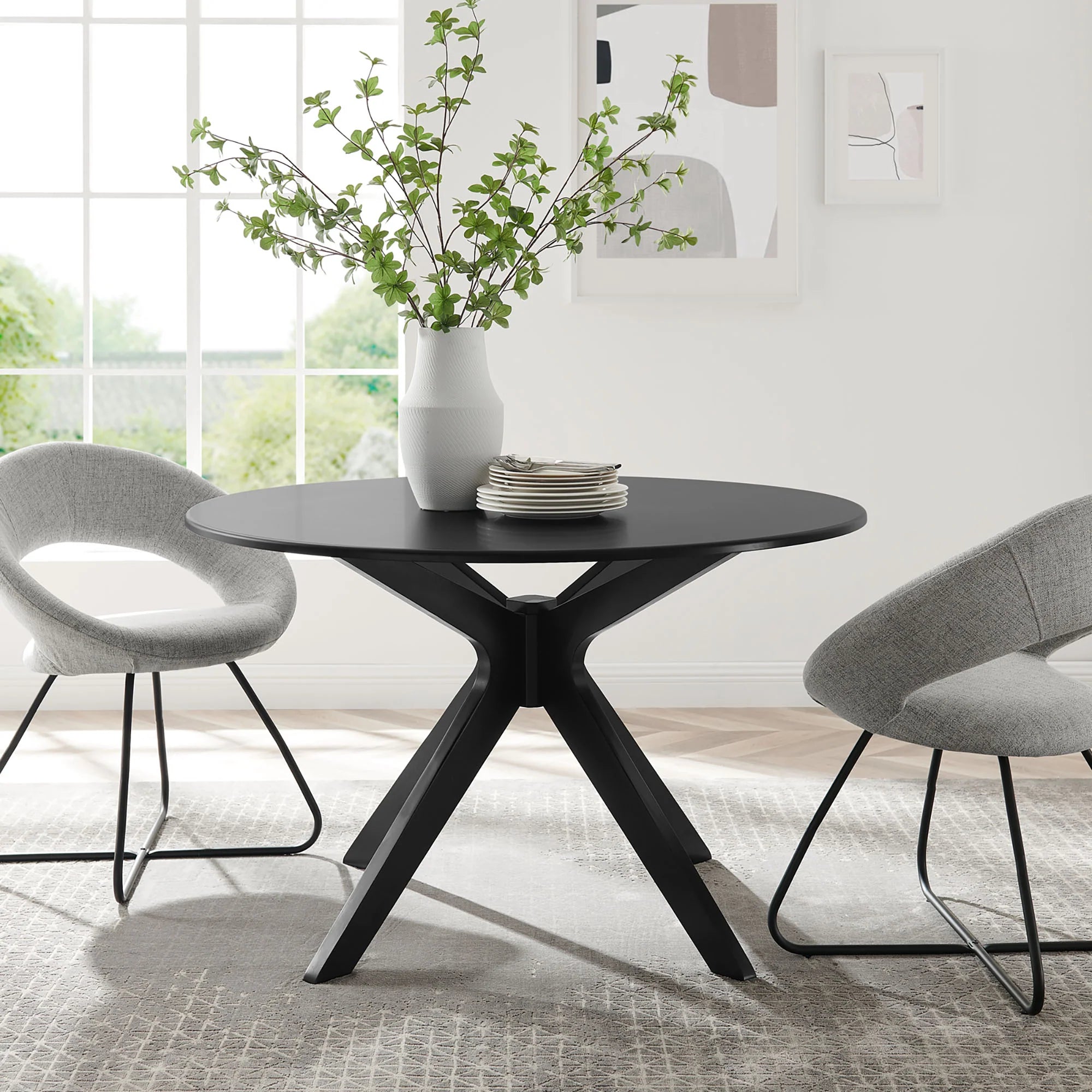 Traverse 47" Dining Table in Black Black