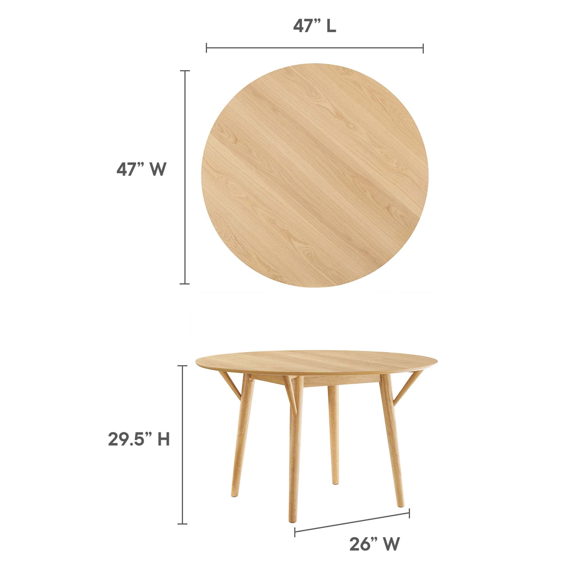 Table à manger ronde Gallant de 47 po