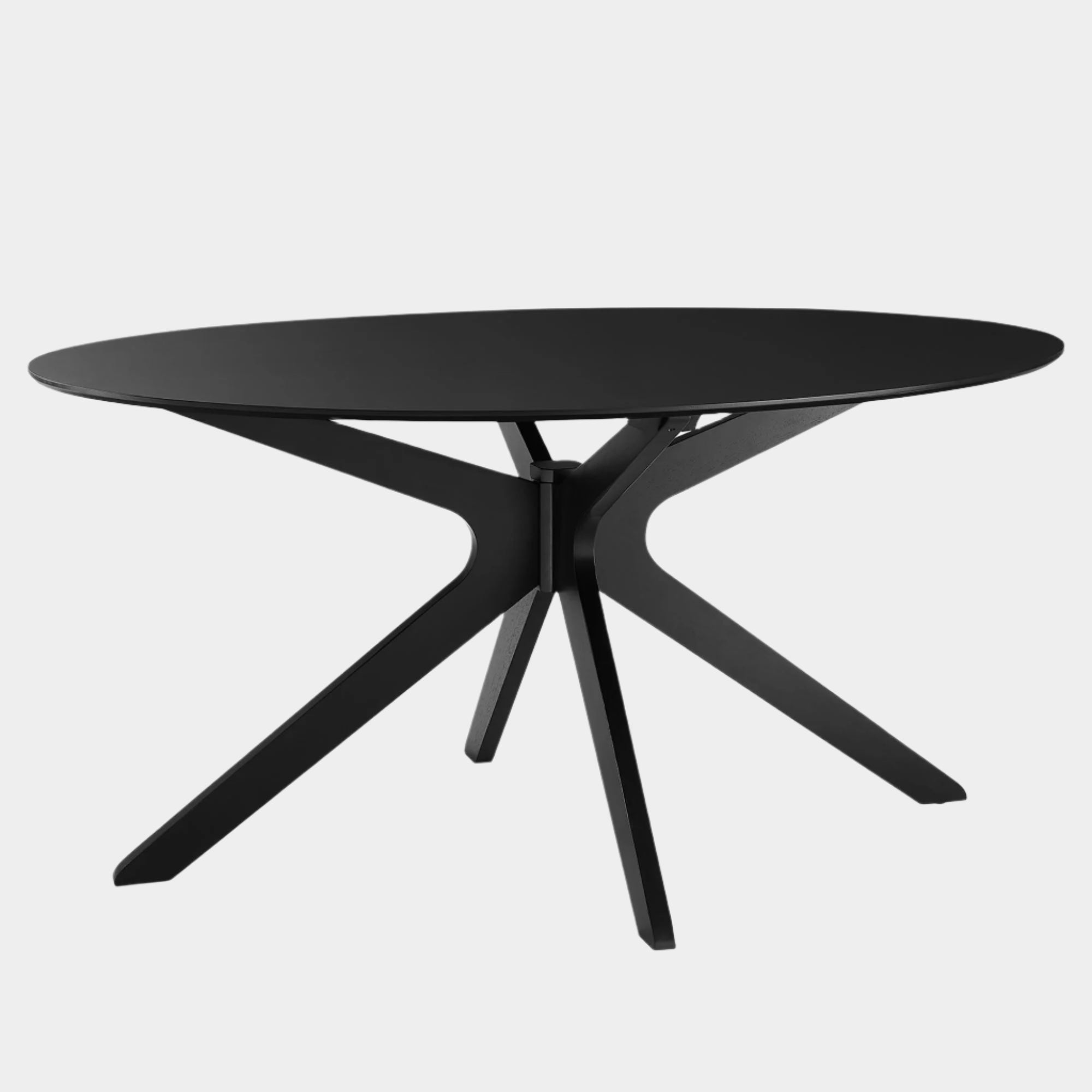 Traverse 63" Oval Dining Table in Black Black