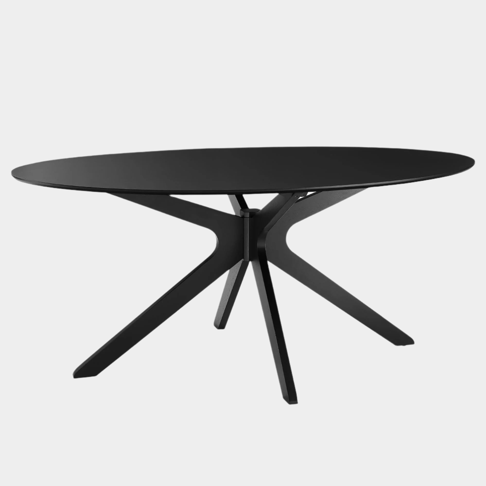 Traverse 71" Oval Dining Table in Black Black