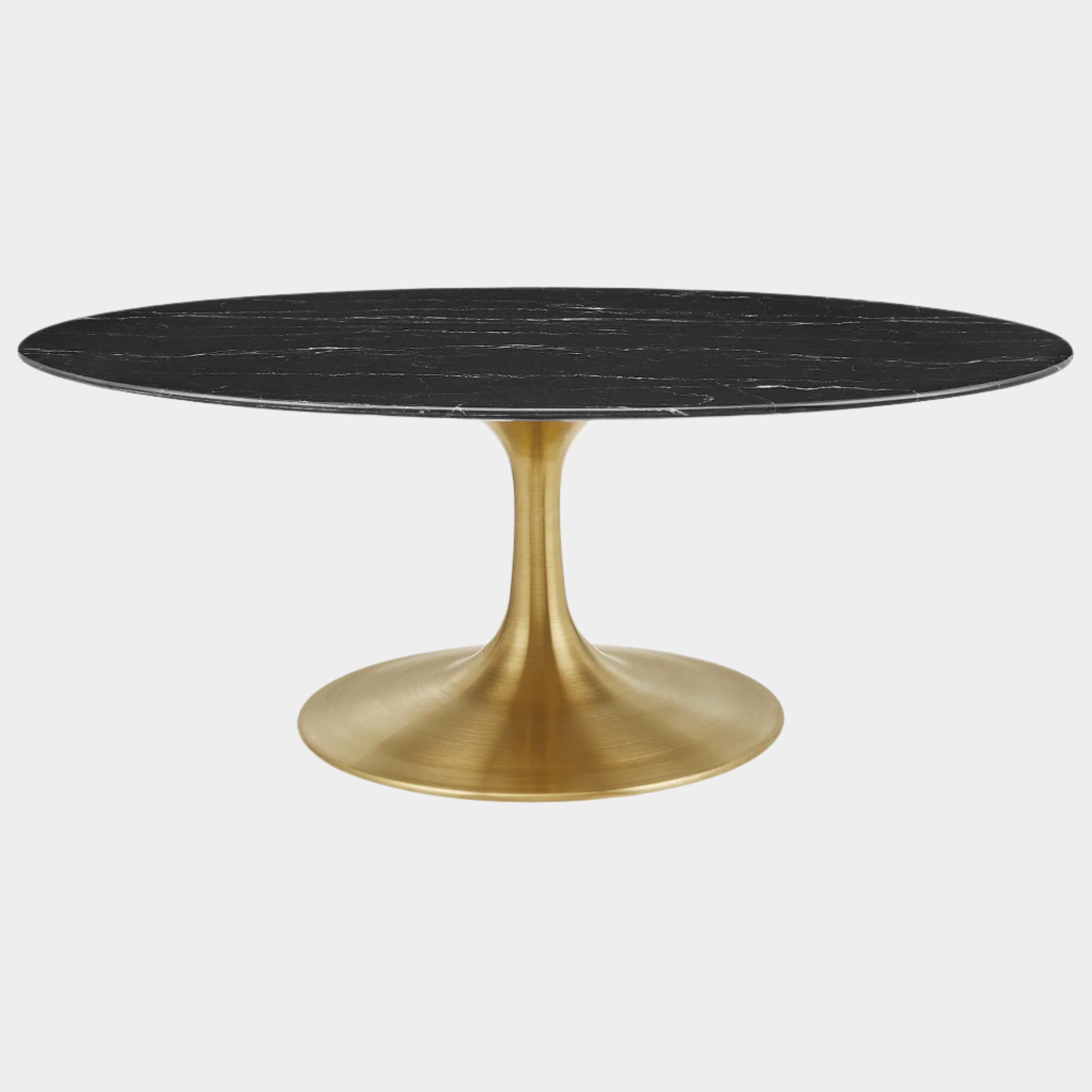 Oval Faux Marble Coffee Table