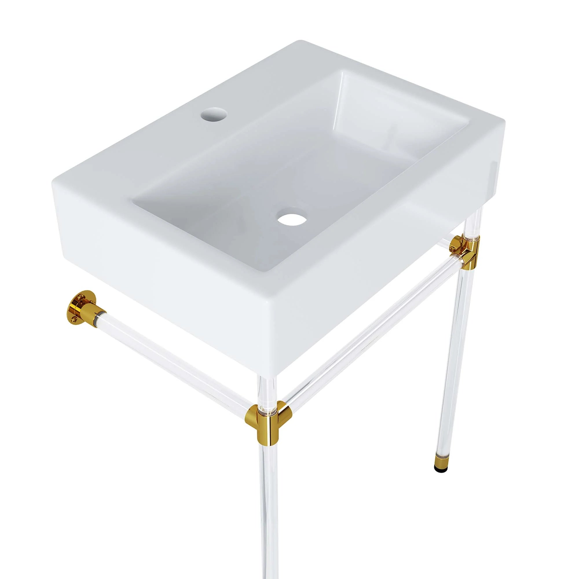 Redeem Acrylic Wall-Mount Bathroom Vanity Basin Included