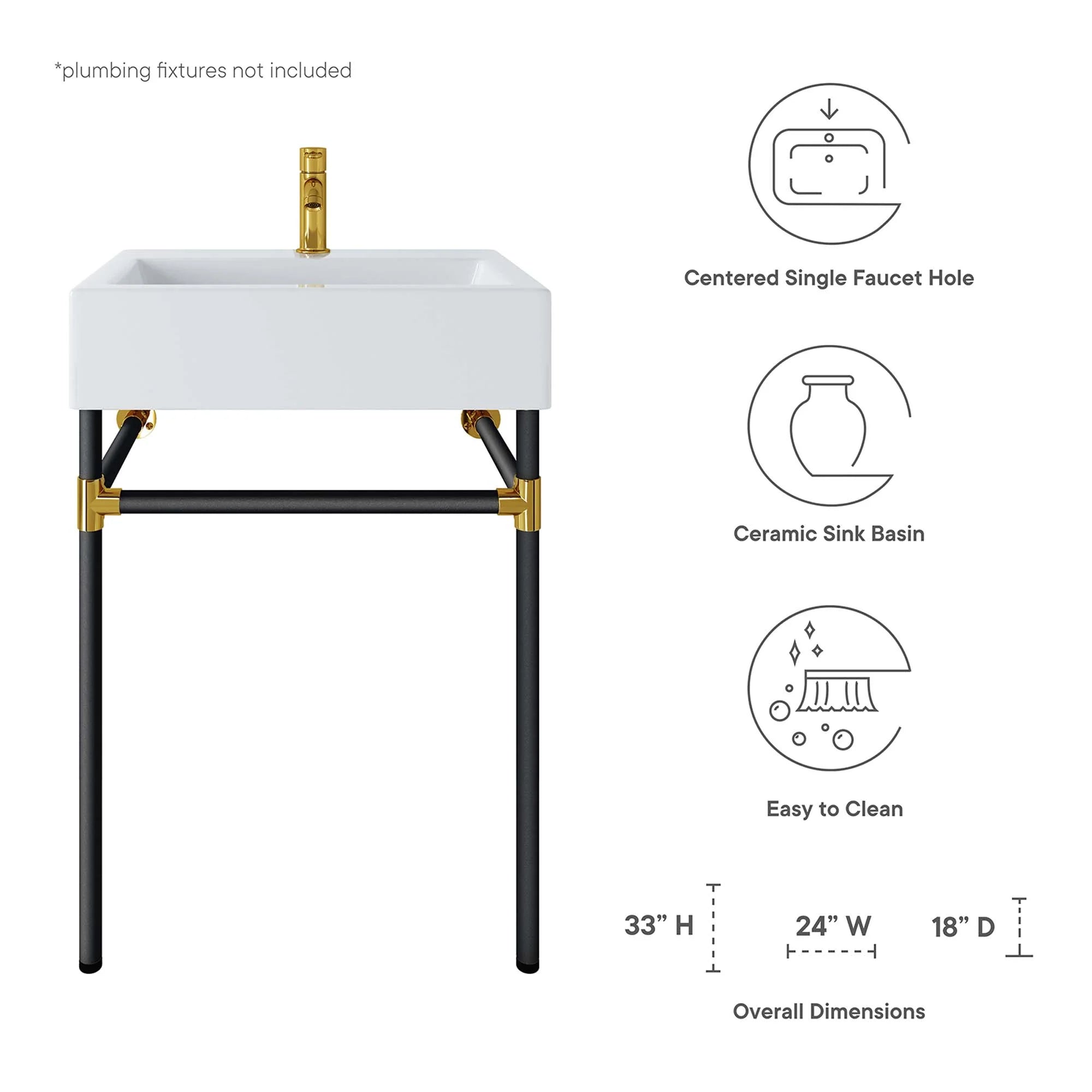 Redeem Wall-Mount Bathroom Vanity Basin Included