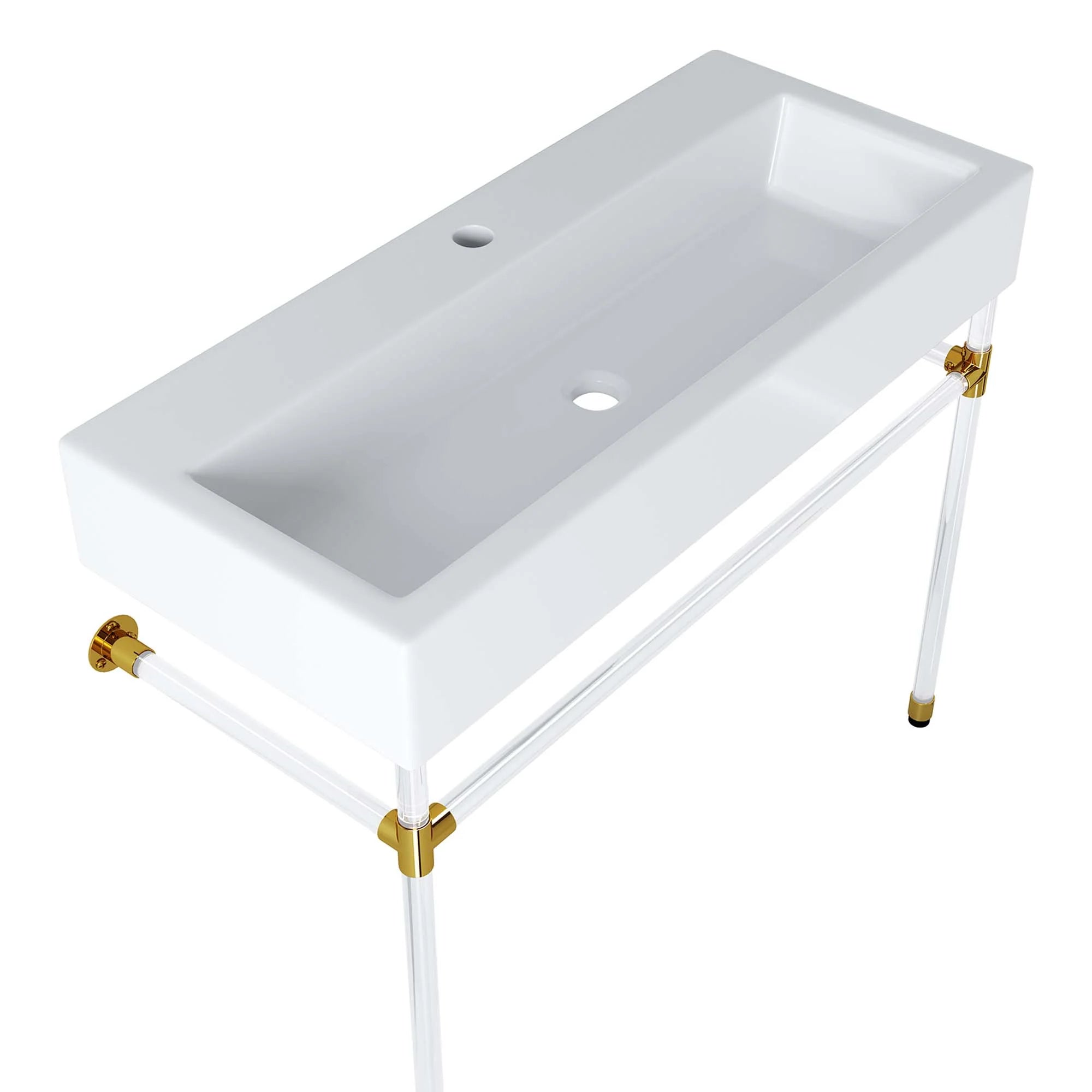 Redeem Acrylic Wall-Mount Bathroom Vanity Basin Included