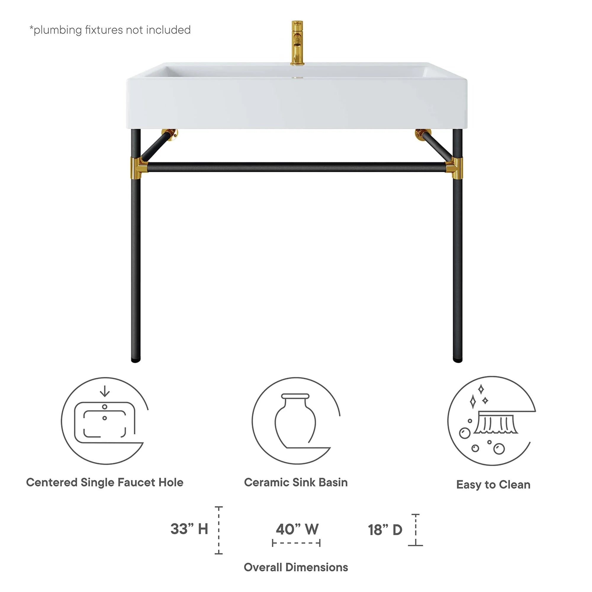 Meuble-lavabo mural en acrylique Redeem inclus