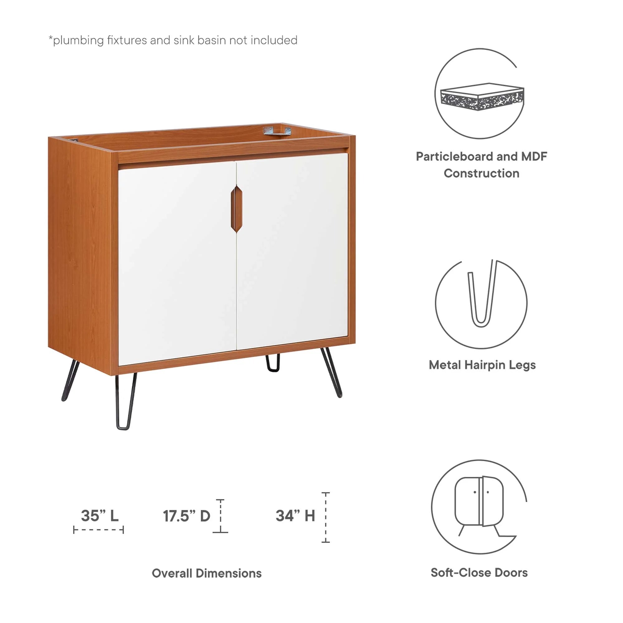 Energize Bathroom Vanity Cabinet Basin Not Included