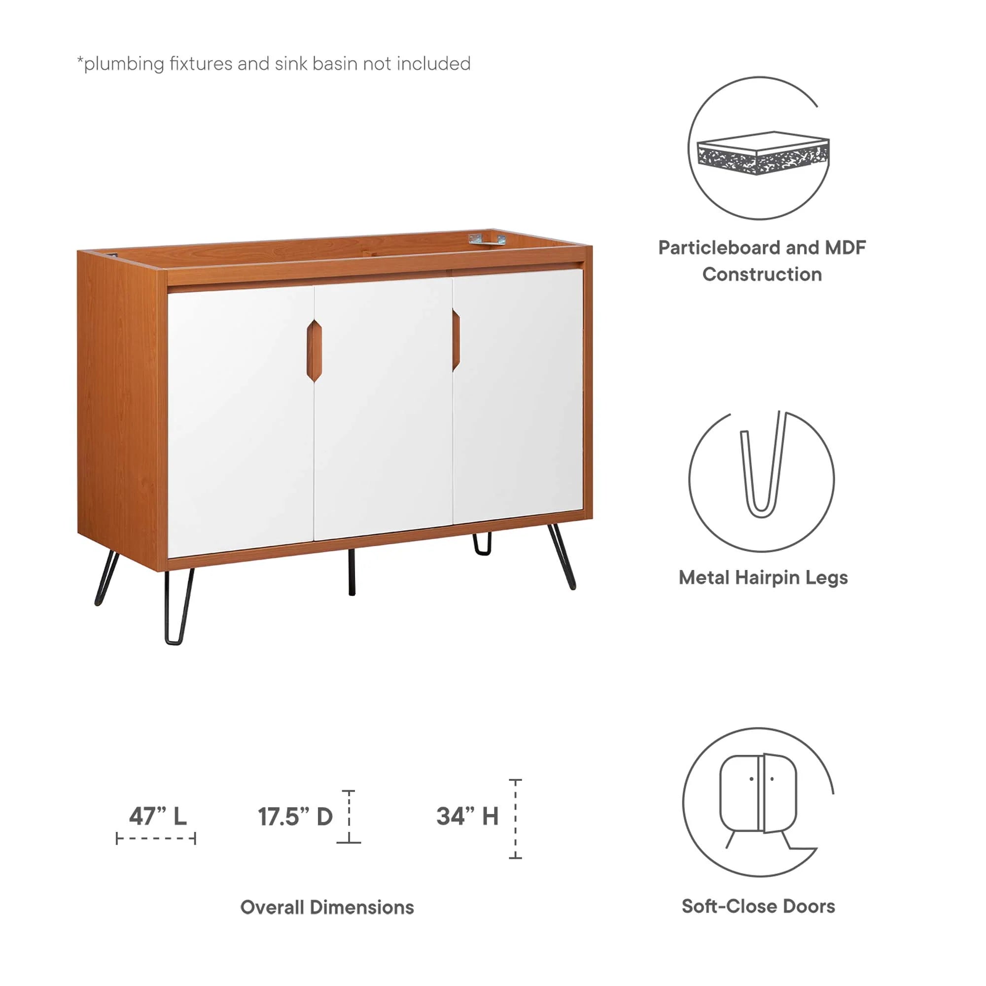 Meuble-lavabo de salle de bain Energize Lavabo non inclus