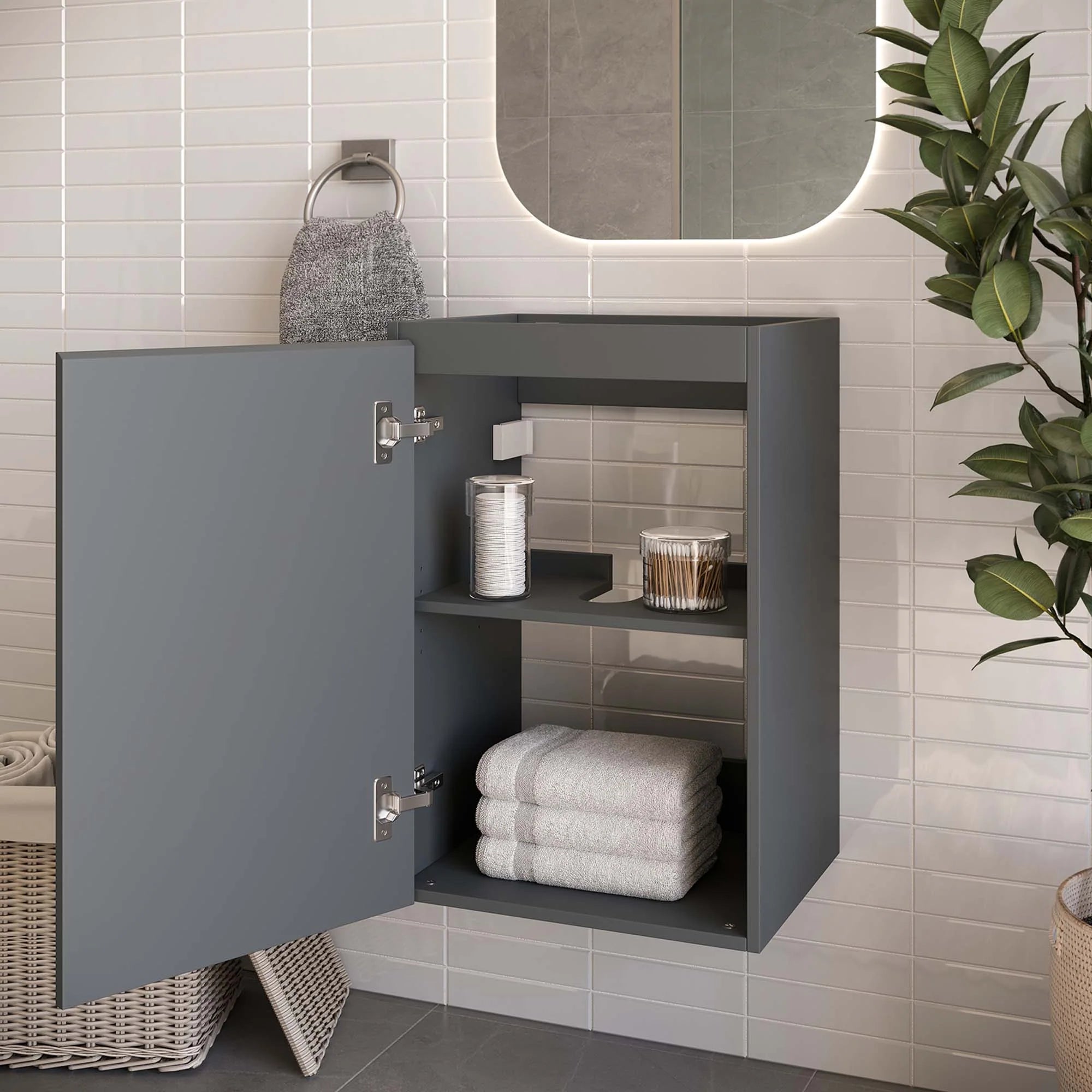 Bryn Wall-Mount Bathroom Cabinet Basin Not Included