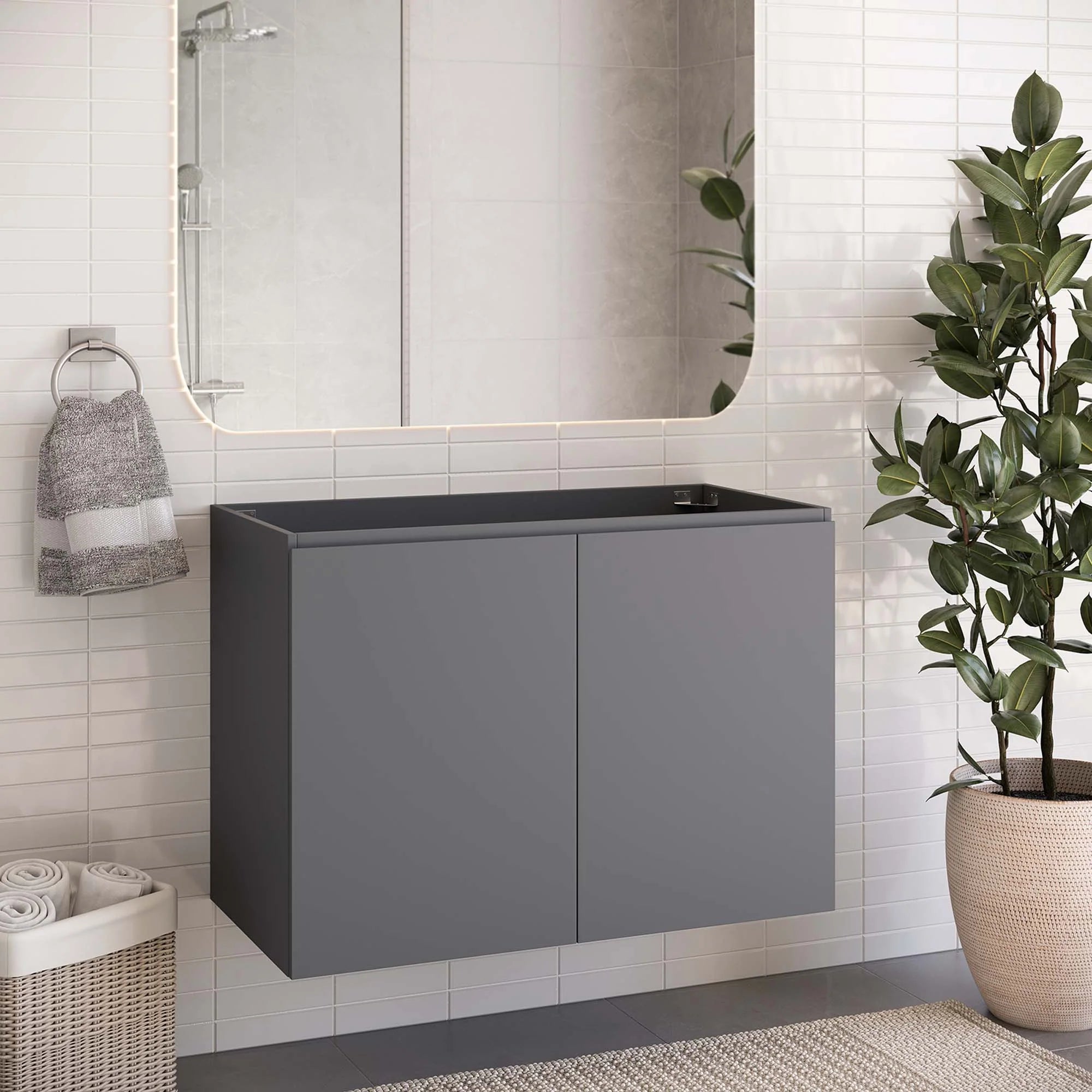 Bryn Wall-Mount Bathroom Cabinet Basin Not Included