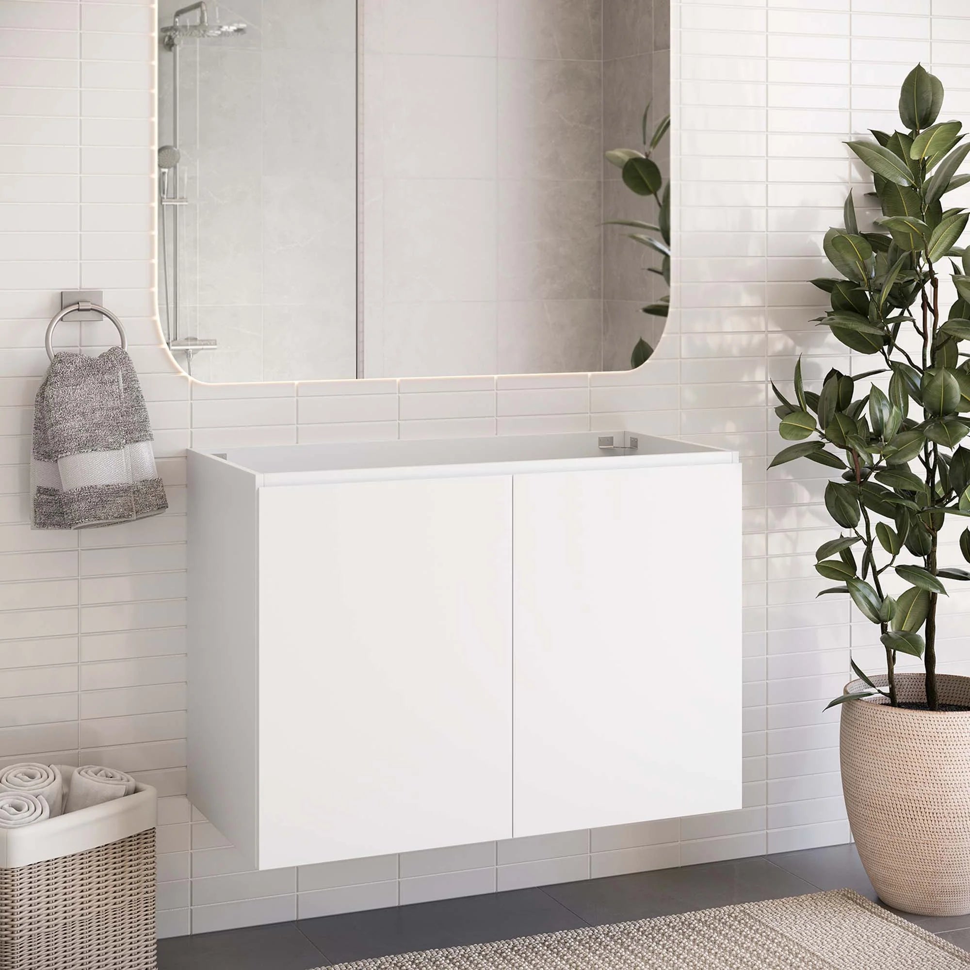 Bryn Wall-Mount Bathroom Cabinet Basin Not Included