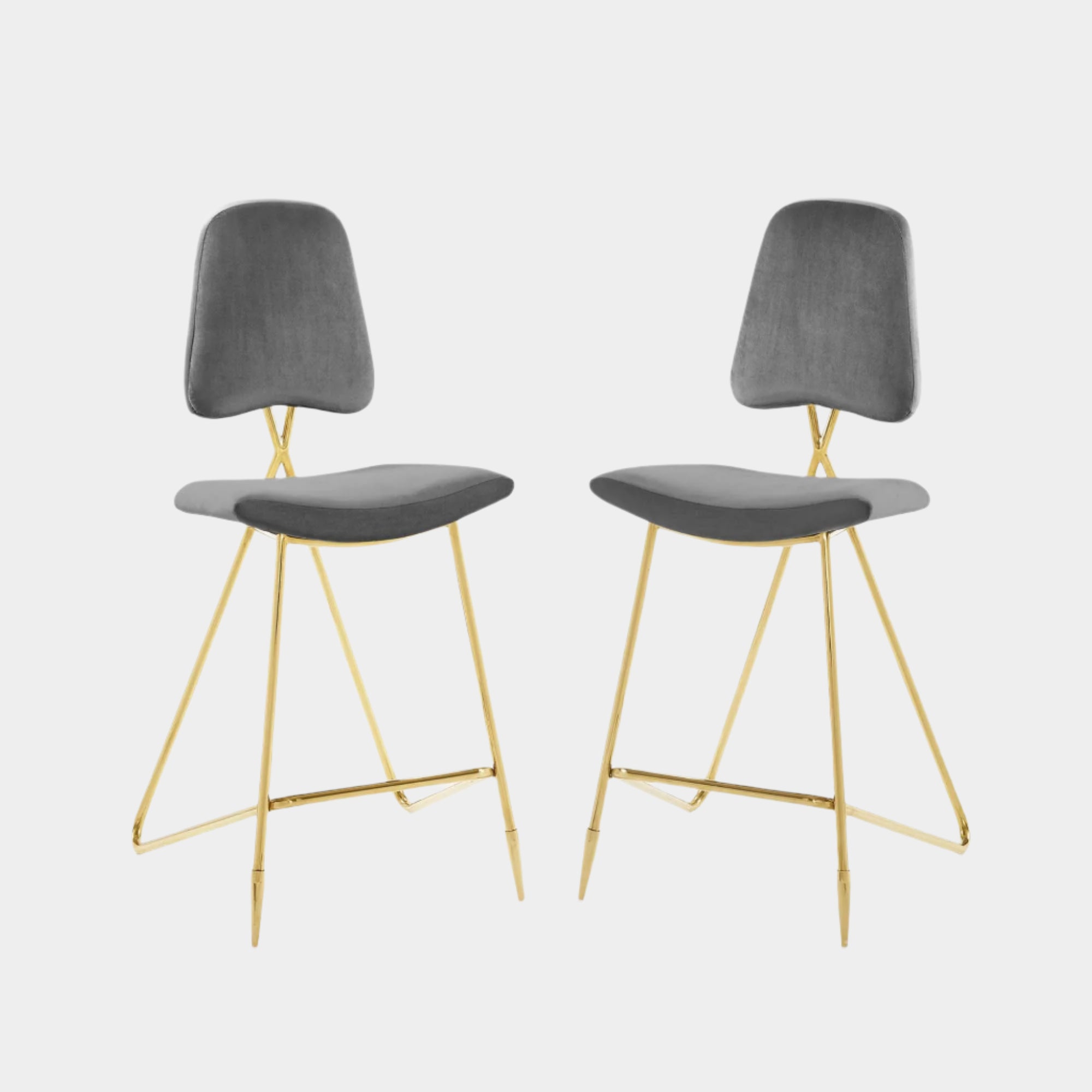 Ponder Performance Velvet Bar Stool Set of 2