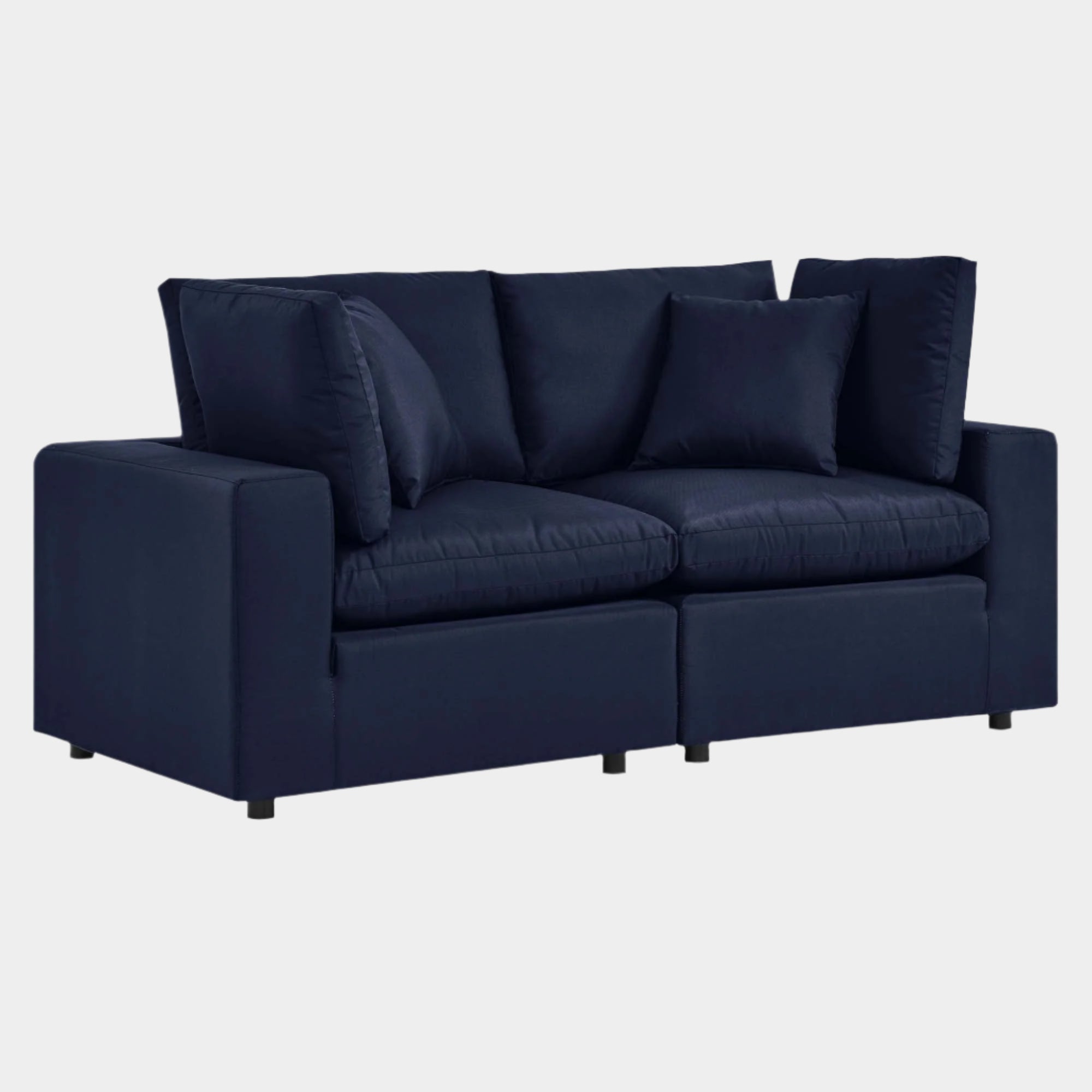 Commix Overstuffed Outdoor Patio Loveseat