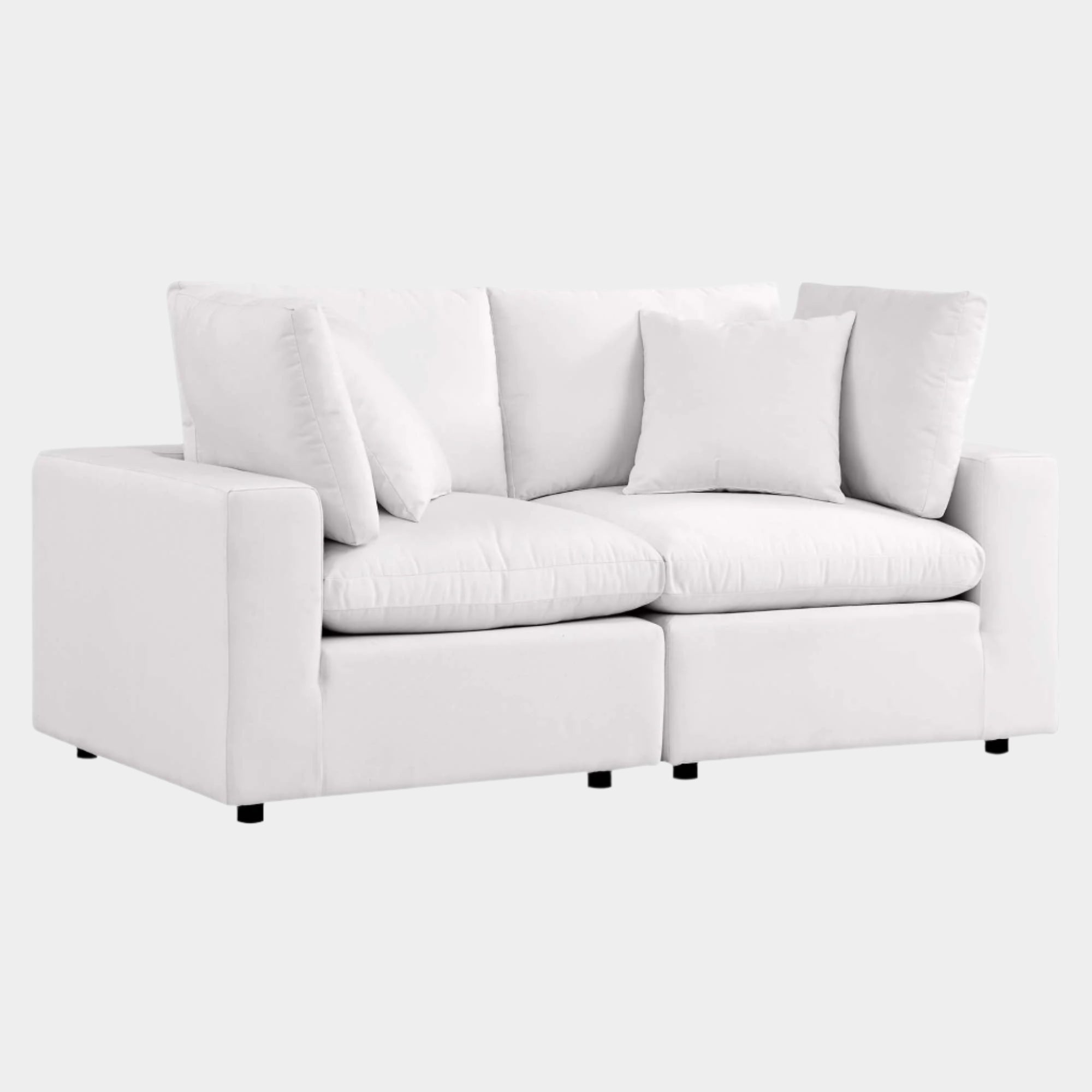 Commix Overstuffed Outdoor Patio Loveseat