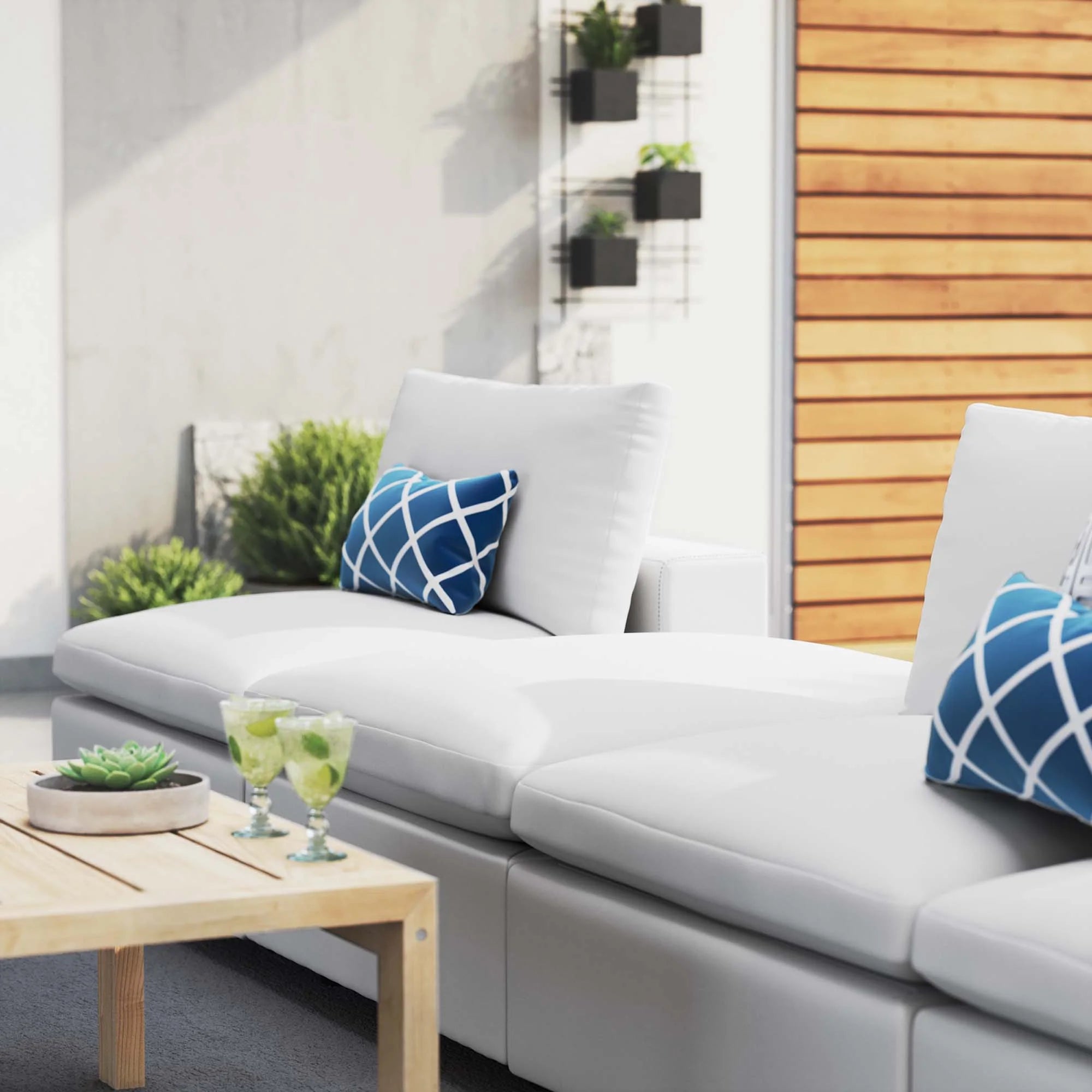 Commix 4-Piece Sunbrella® Outdoor Patio Sectional Sofa in White