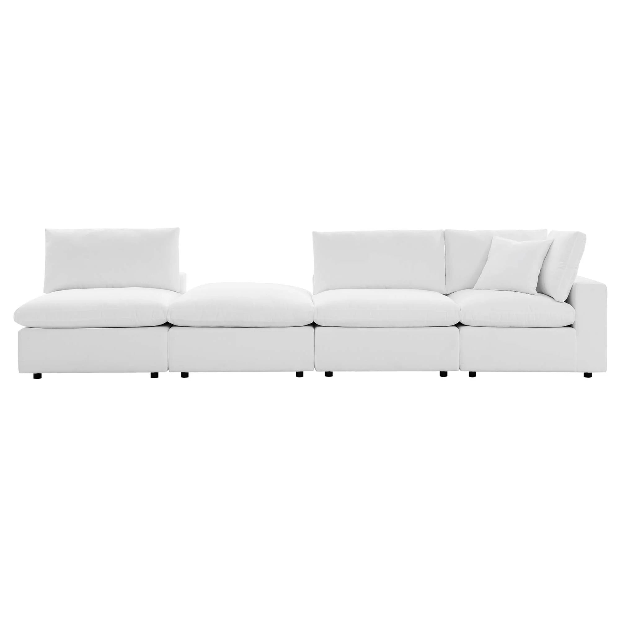 Commix 4-Piece Sunbrella® Outdoor Patio Sectional Sofa in White